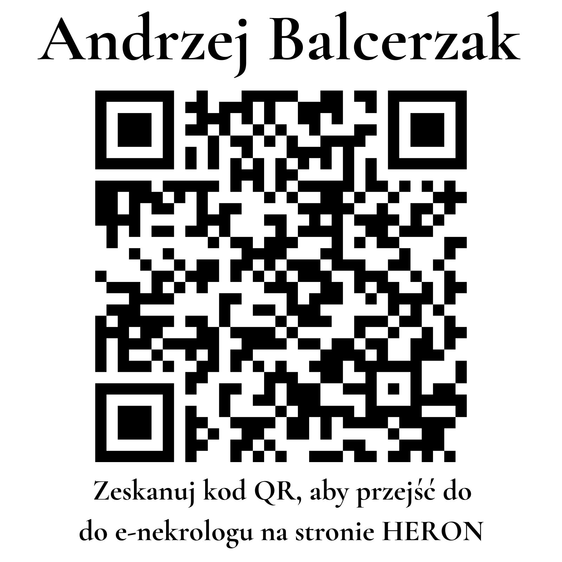 Kod QR do nekrologu Andrzej Balcerzak