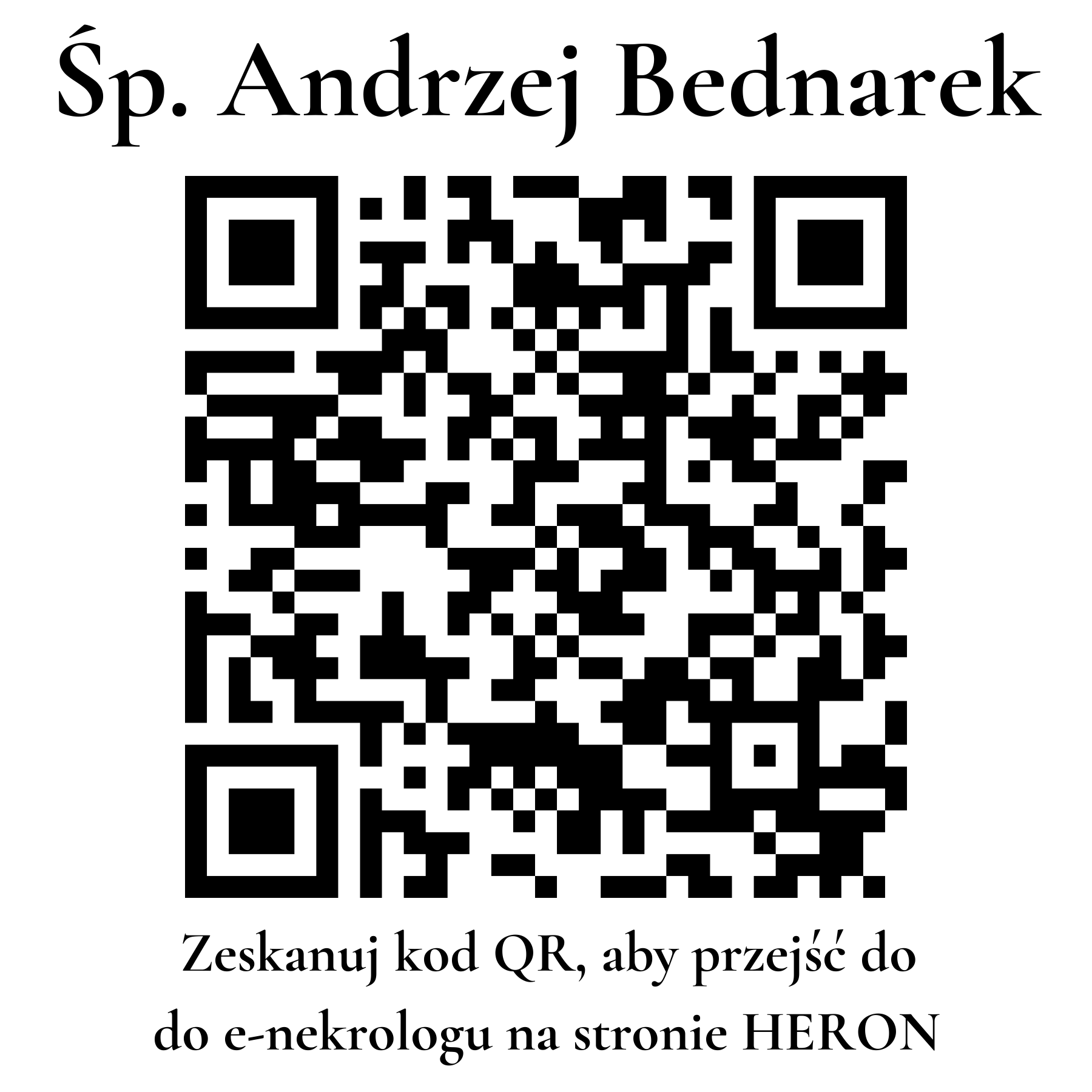 Kod QR do nekrologu Andrzej Bednarek