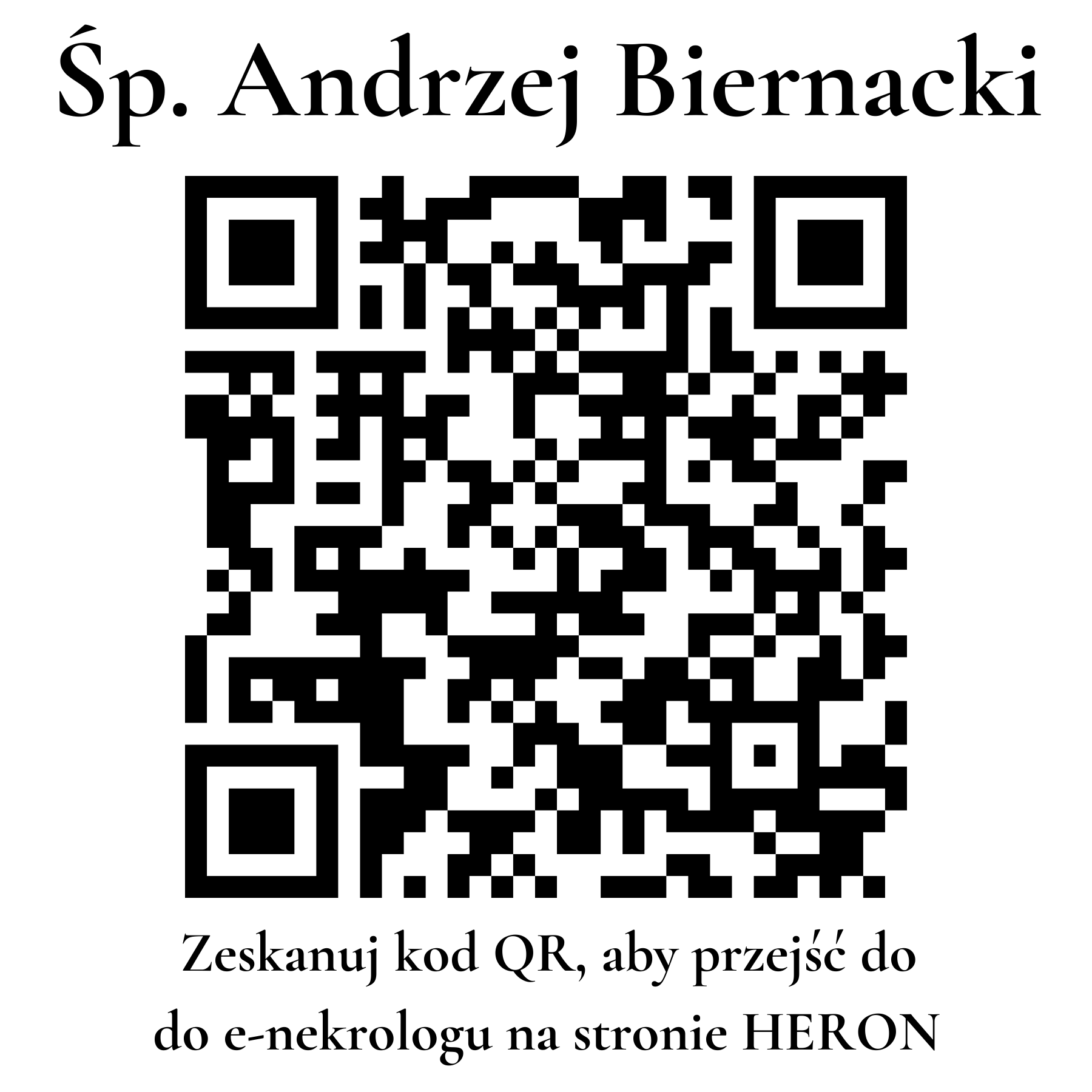 Kod QR do nekrologu Andrzej Biernacki