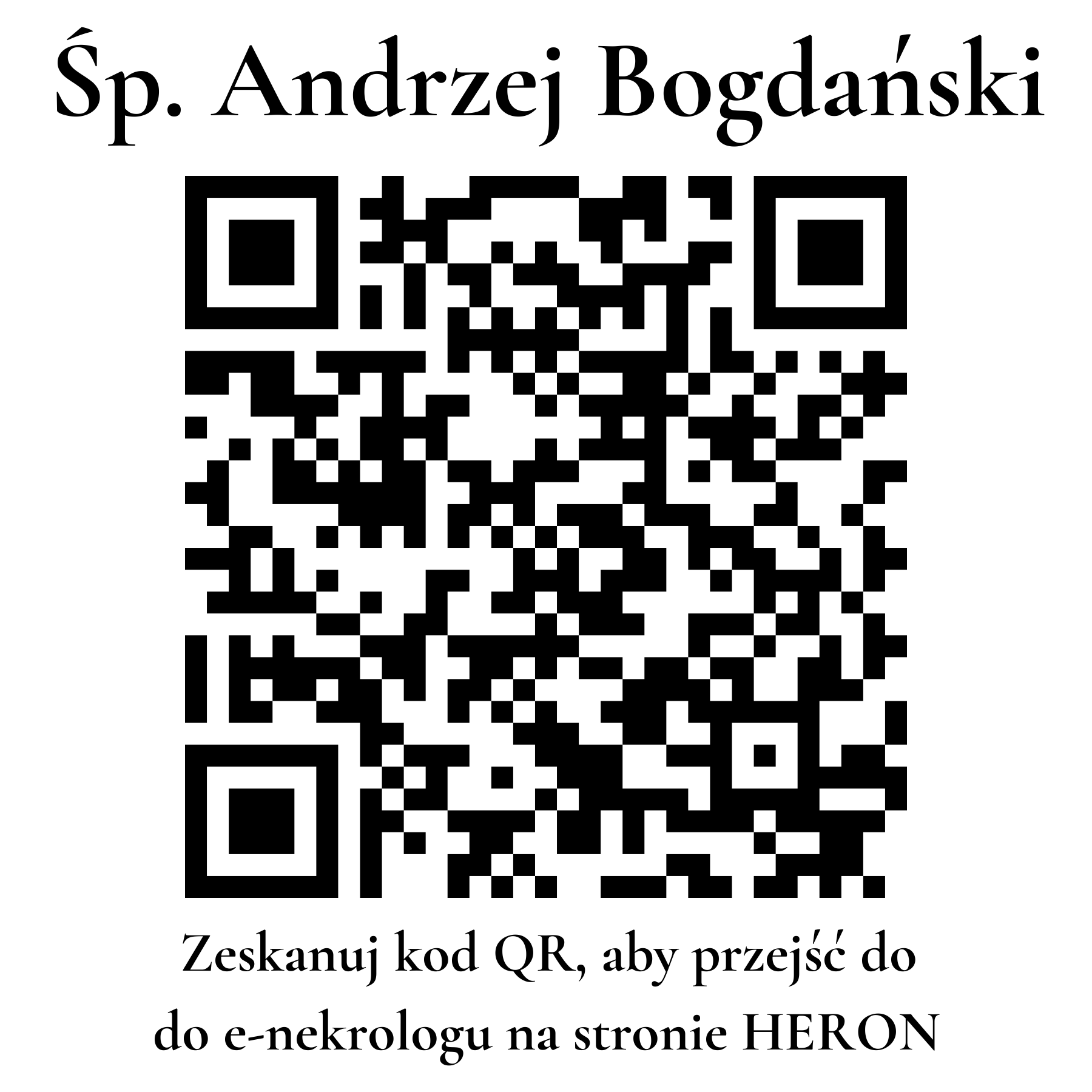 Kod QR do nekrologu Andrzej Bogdański