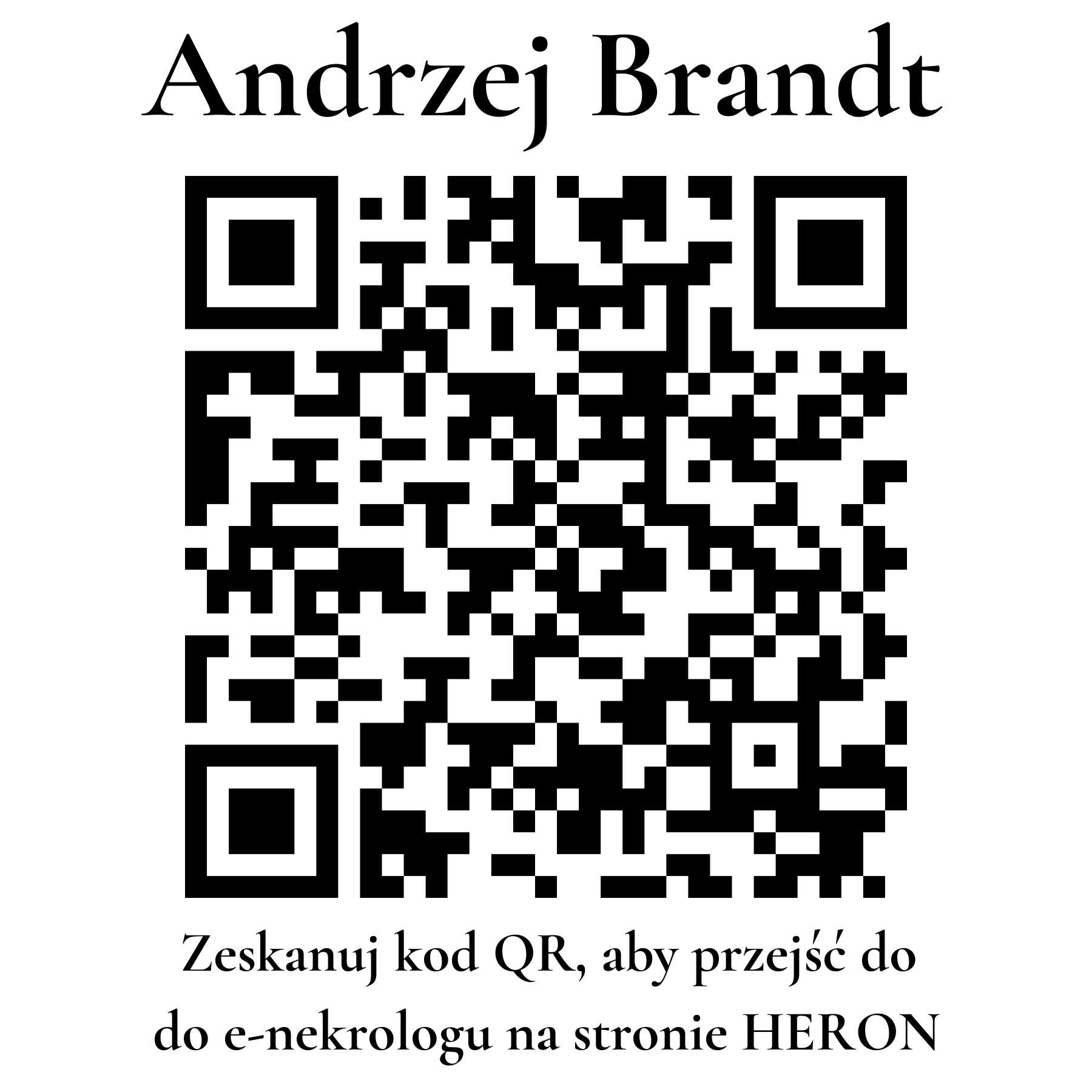 Kod QR do nekrologu Andrzej Brandt