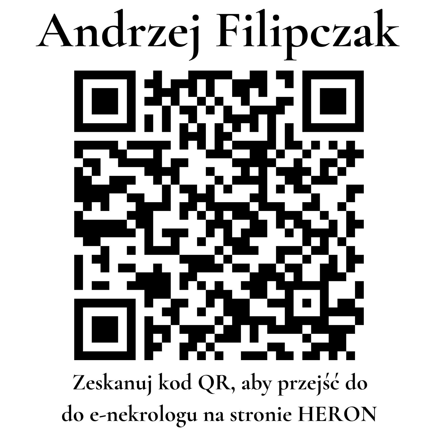 Kod QR do nekrologu Andrzej Filipczak
