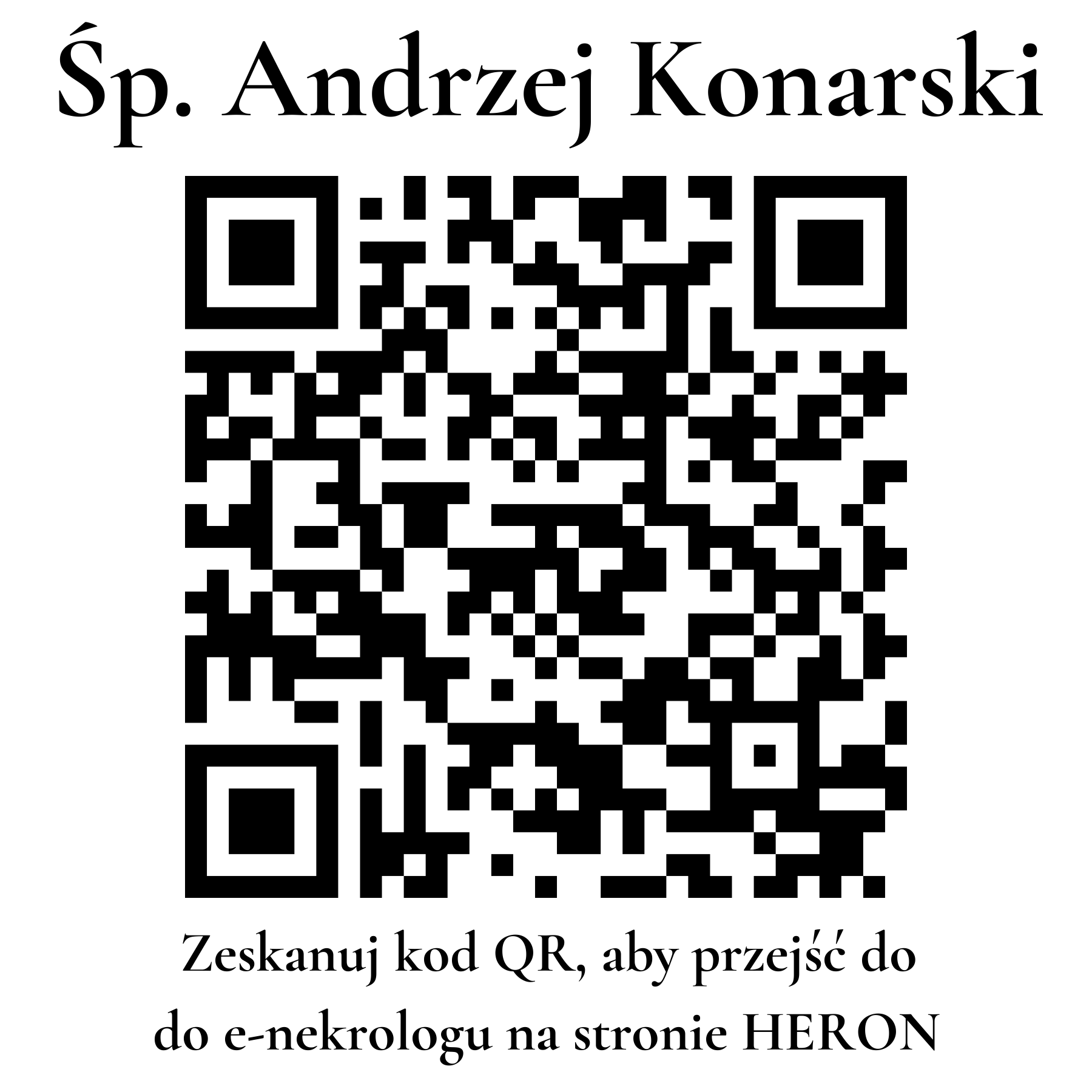 Kod QR do nekrologu Andrzej Konarski