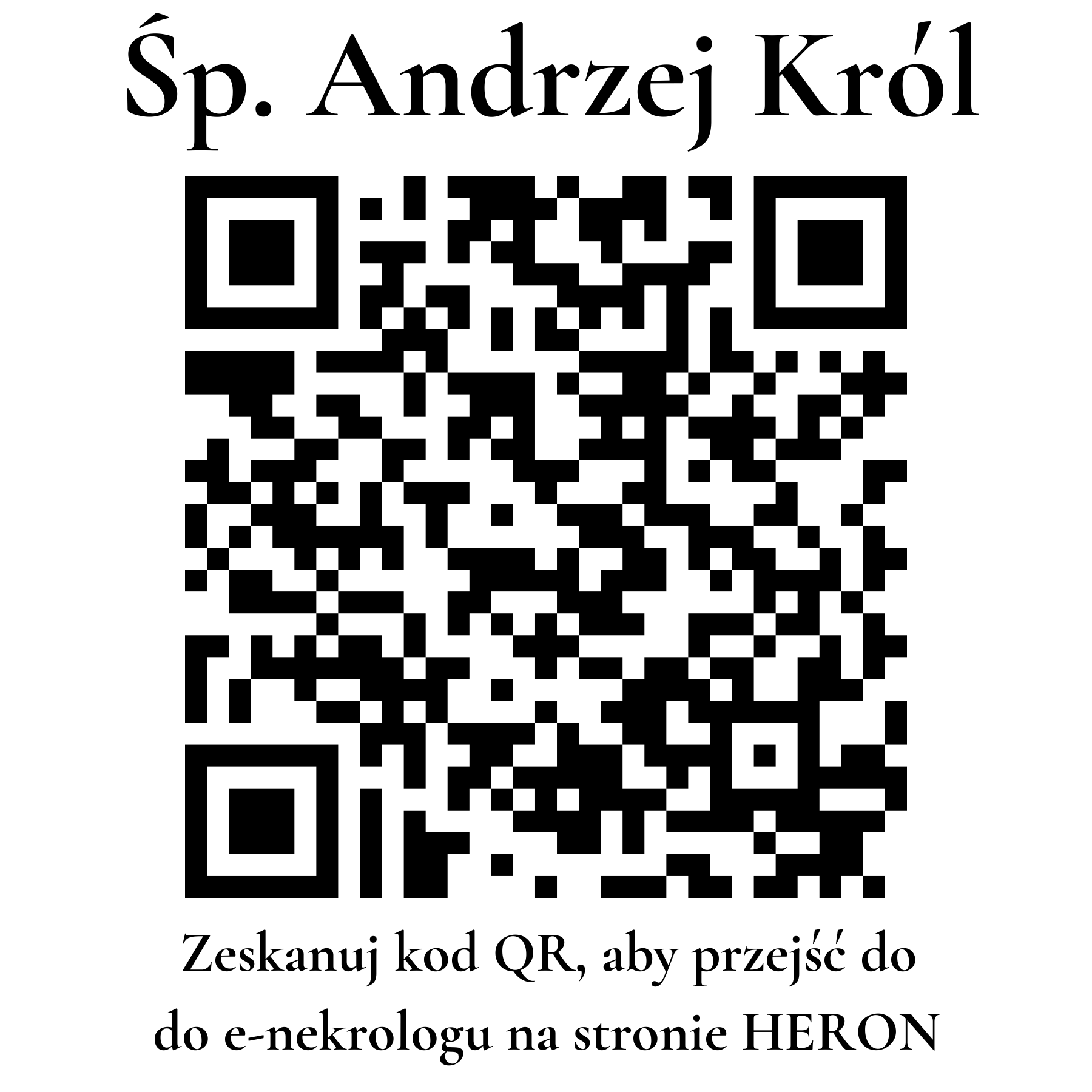 Kod QR do nekrologu Andrzej Król