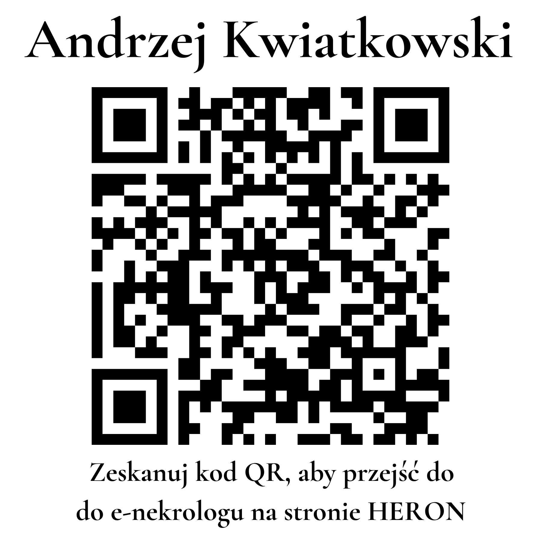 Kod QR do nekrologu Andrzej Kwiatkowski