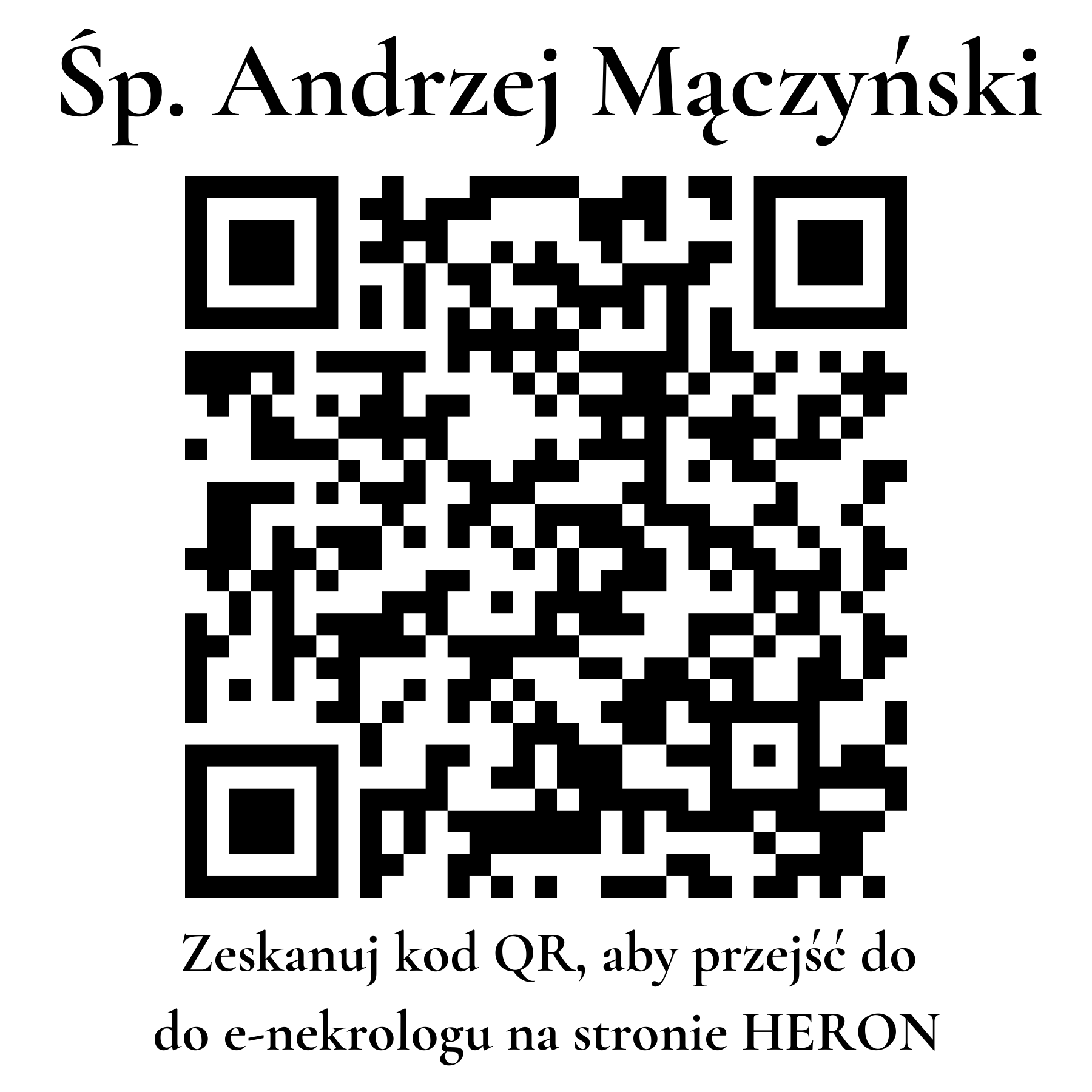 Kod QR do nekrologu Andrzej Mączyński