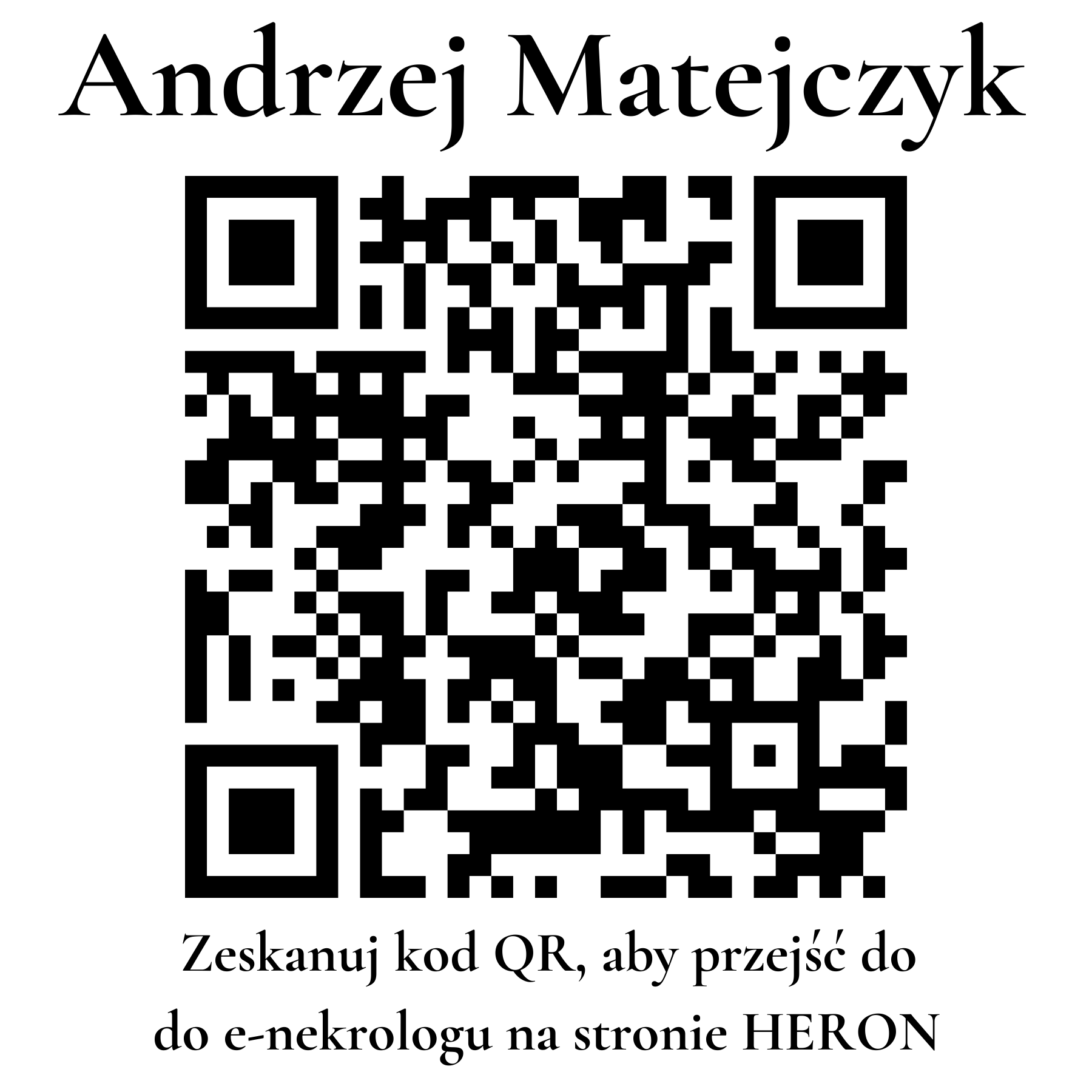 Kod QR do nekrologu Andrzej Matejczyk
