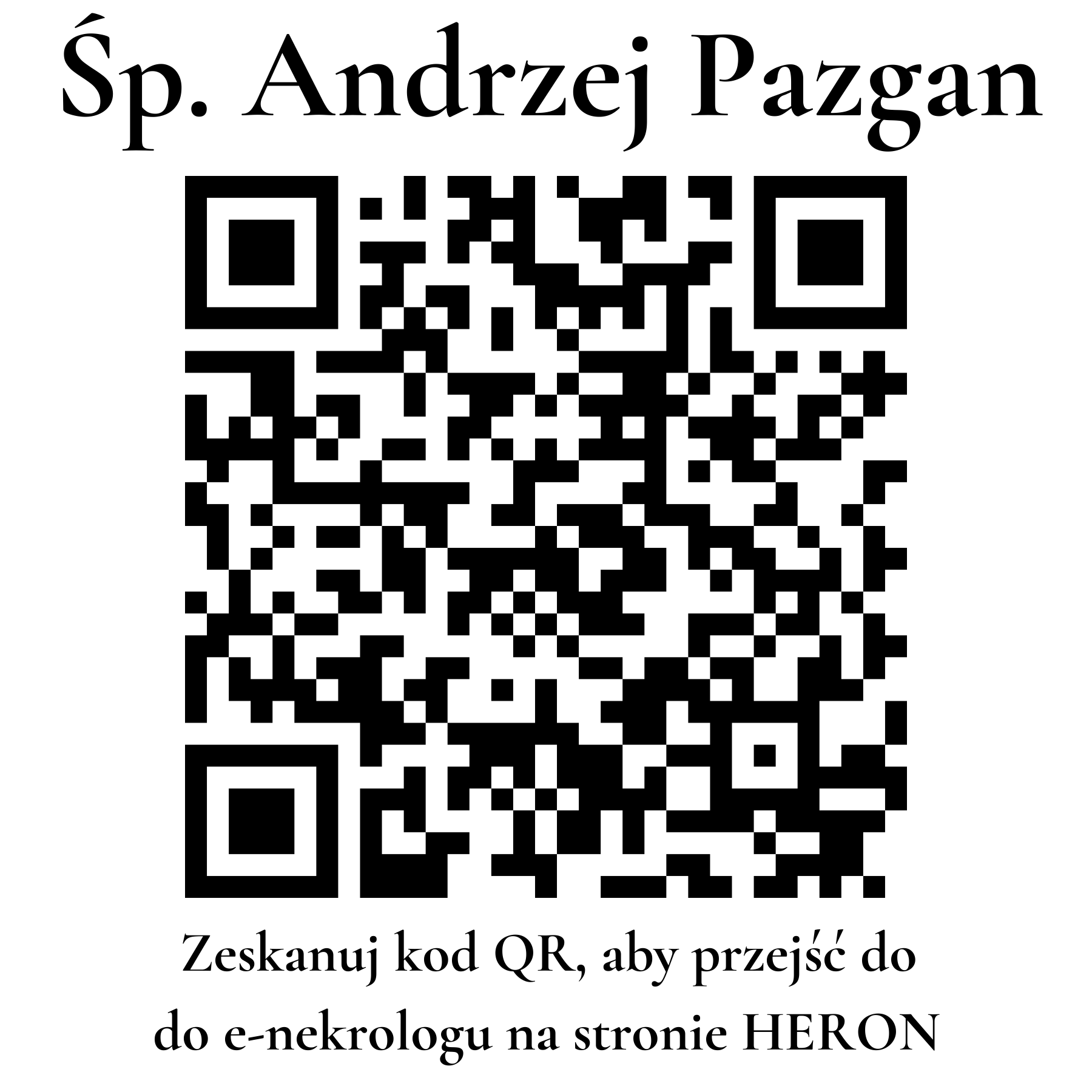 Kod QR do nekrologu Andrzej Pazgan