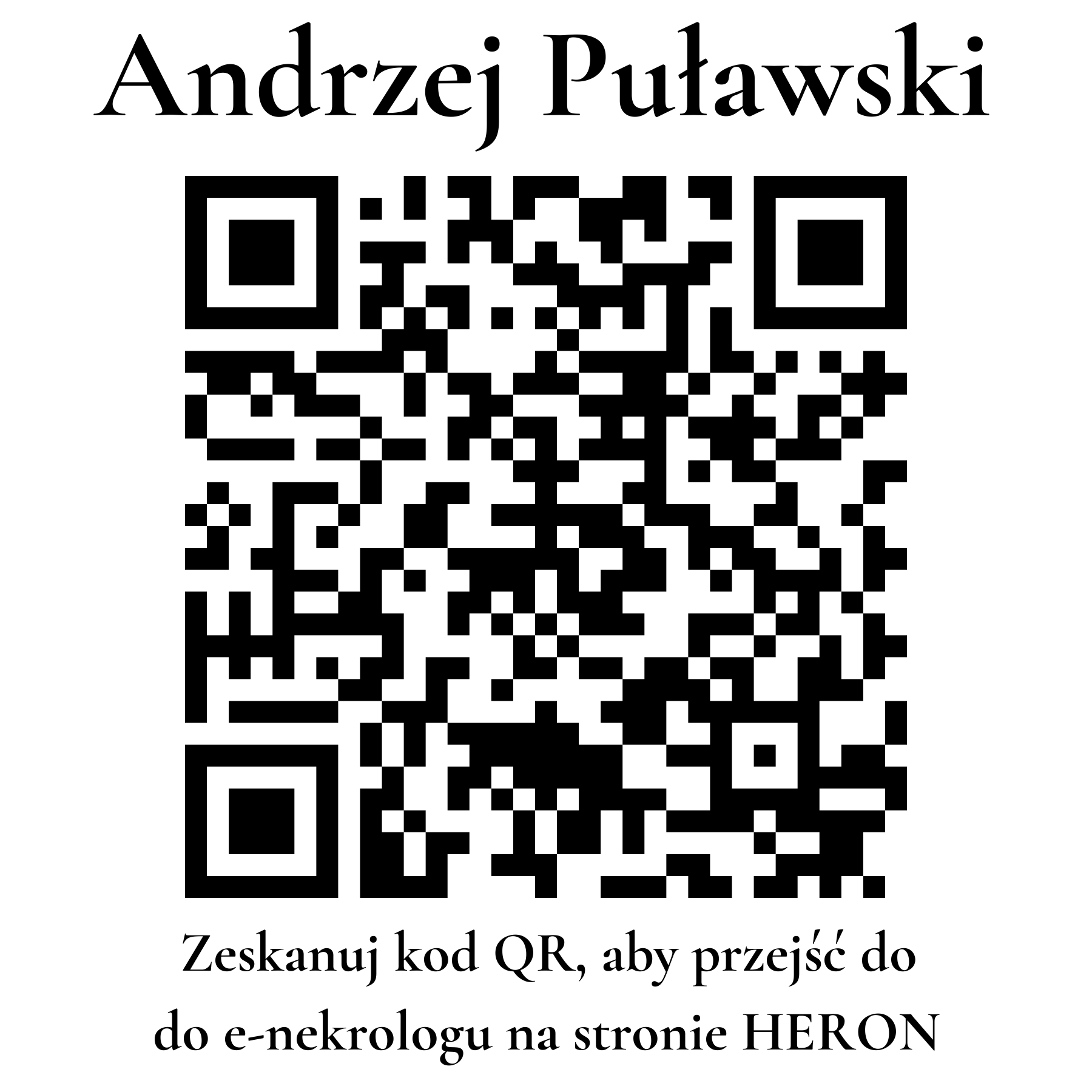 Kod QR do nekrologu Andrzej Puławski