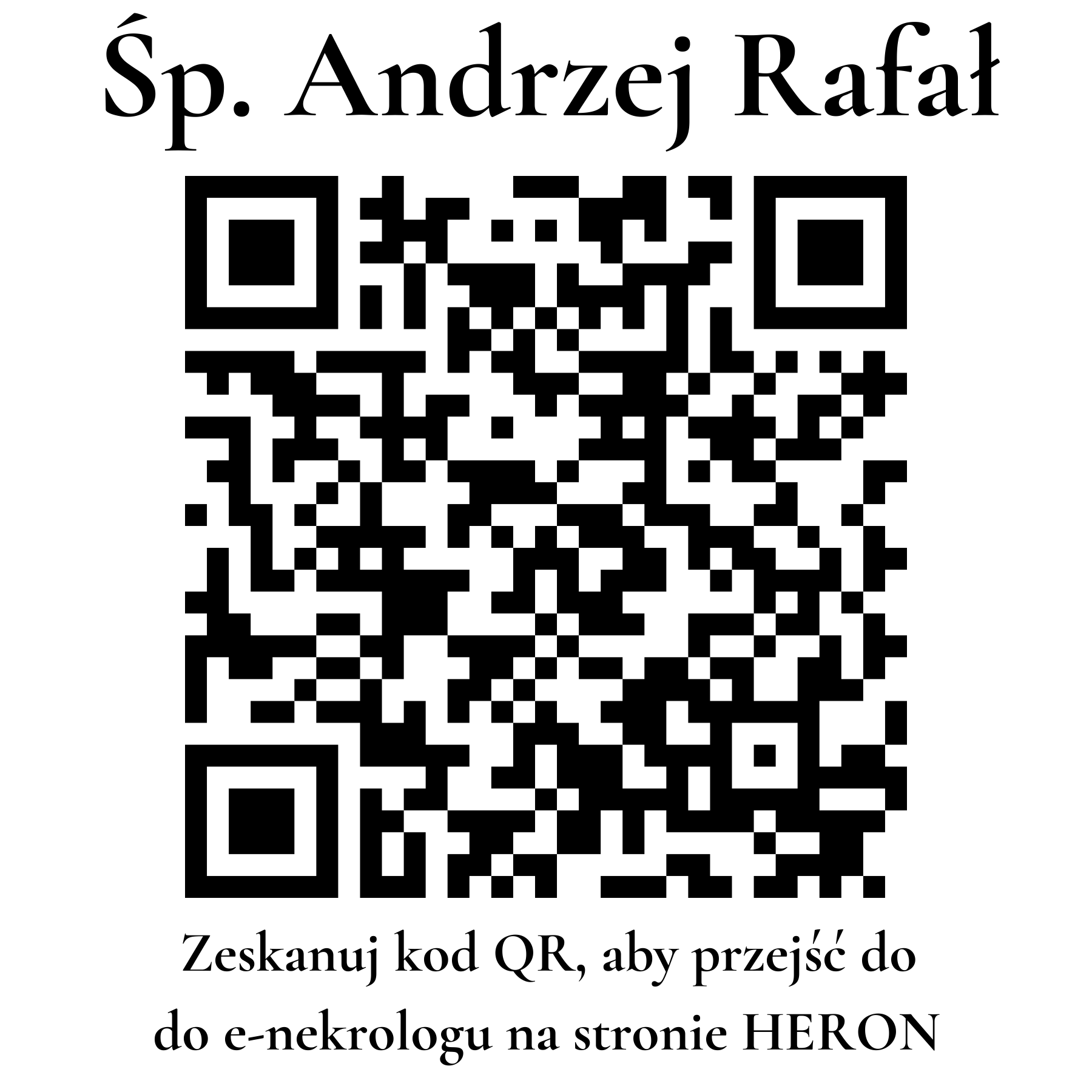 Kod QR do nekrologu Andrzej Rafał