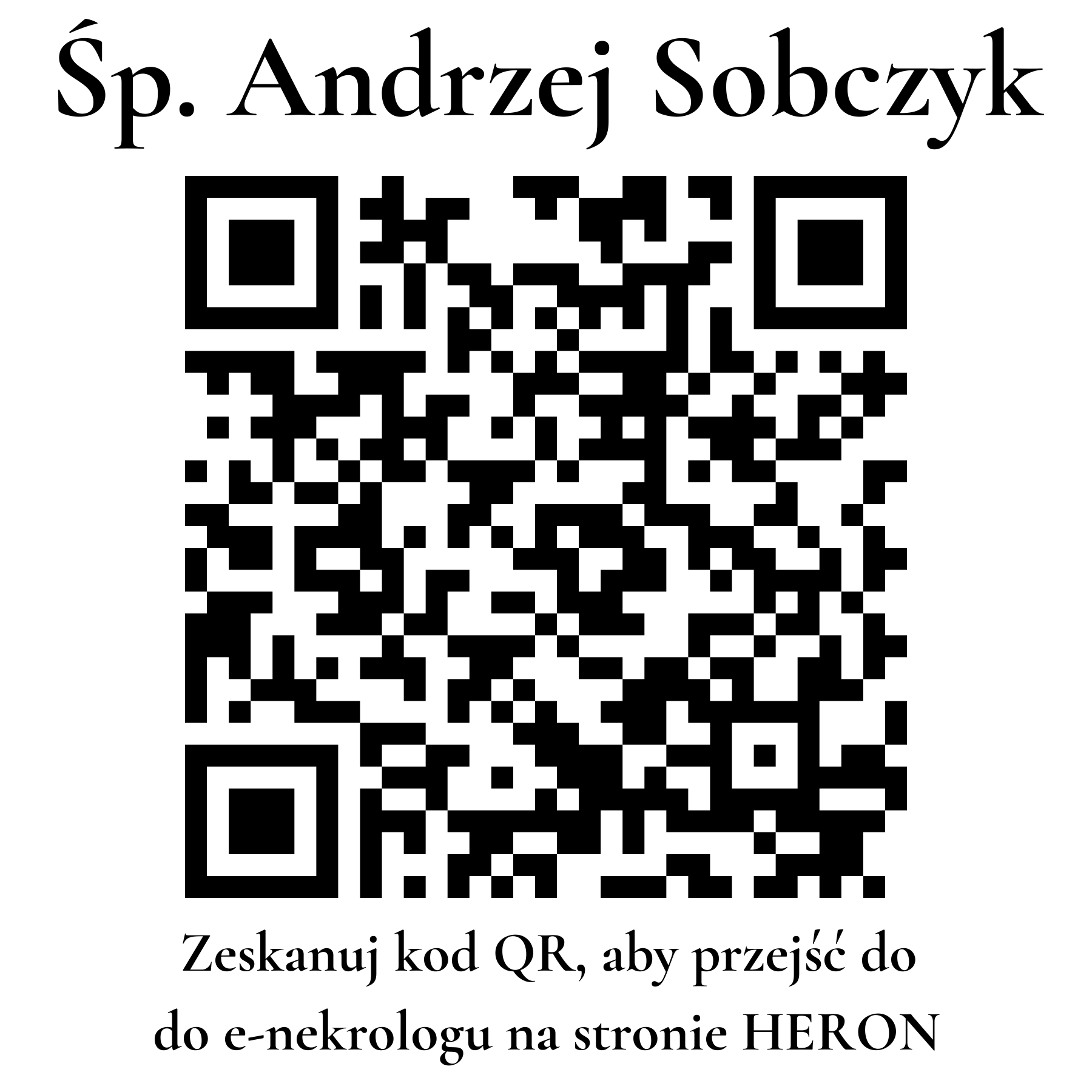 Kod QR do nekrologu Andrzej Sobczyk Kod QR do nekrologu Andrzej Sobczyk