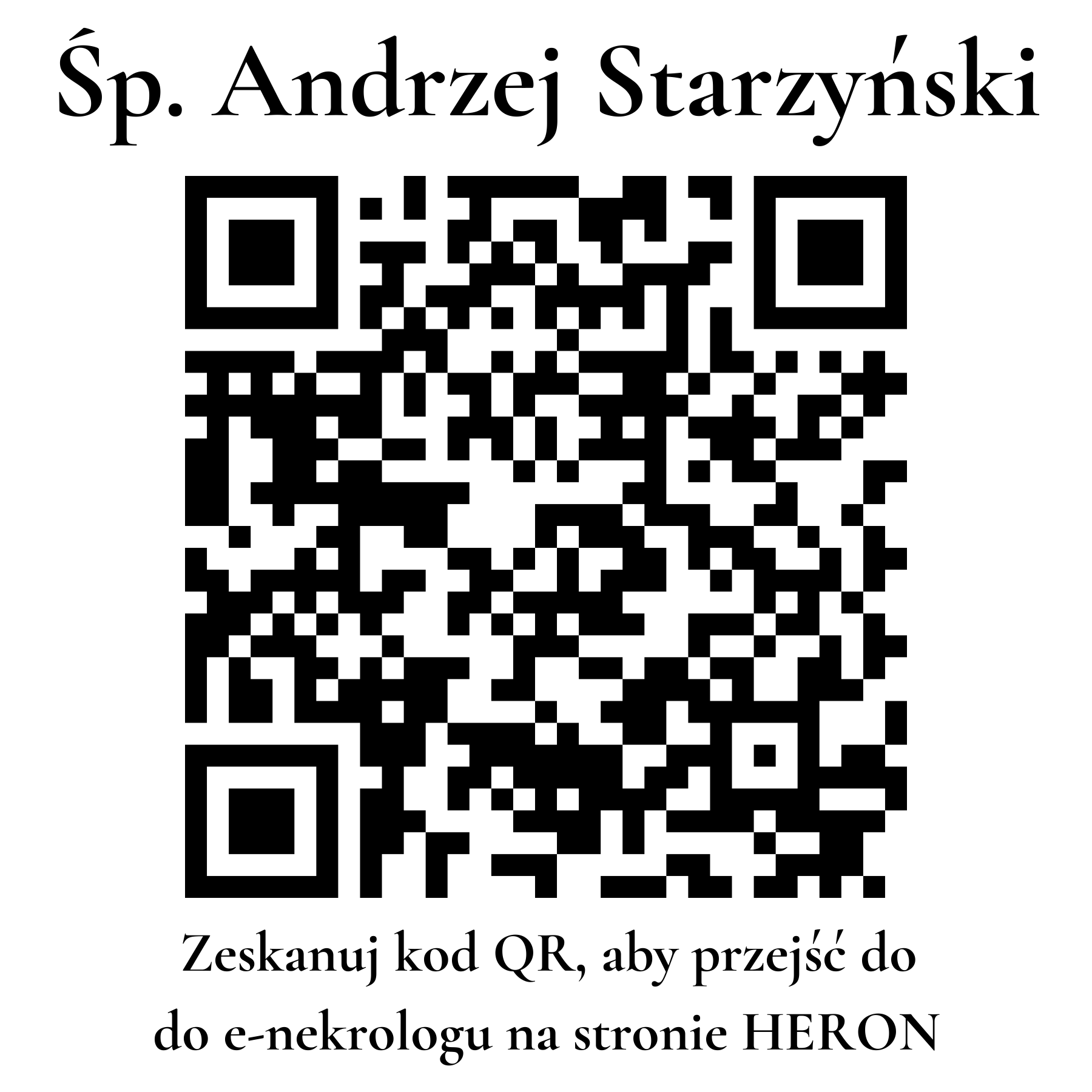 Kod QR do nekrologu Andrzej Starzyński