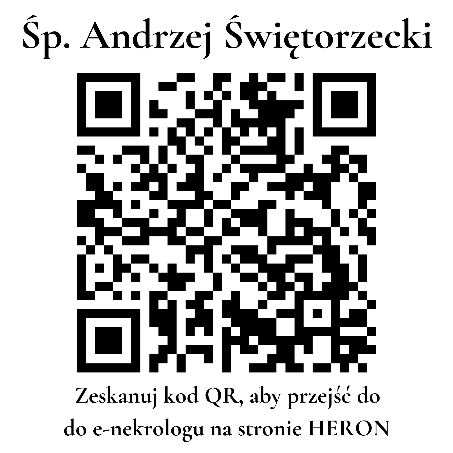 Kod QR do nekrologu Andrzej Świętorzecki