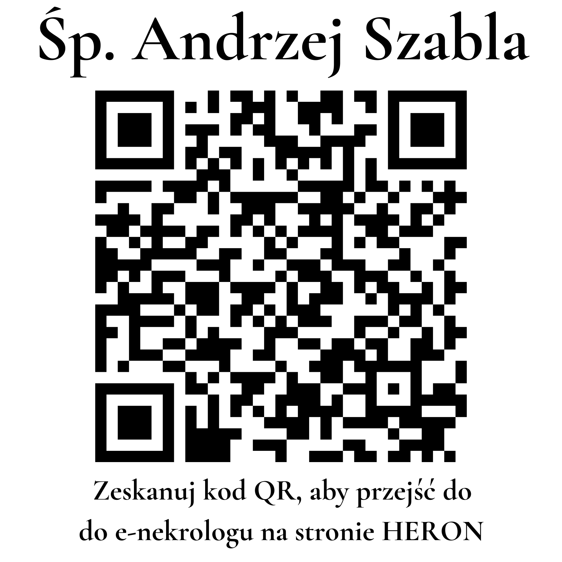 Kod QR do nekrologu Andrzej Szabla