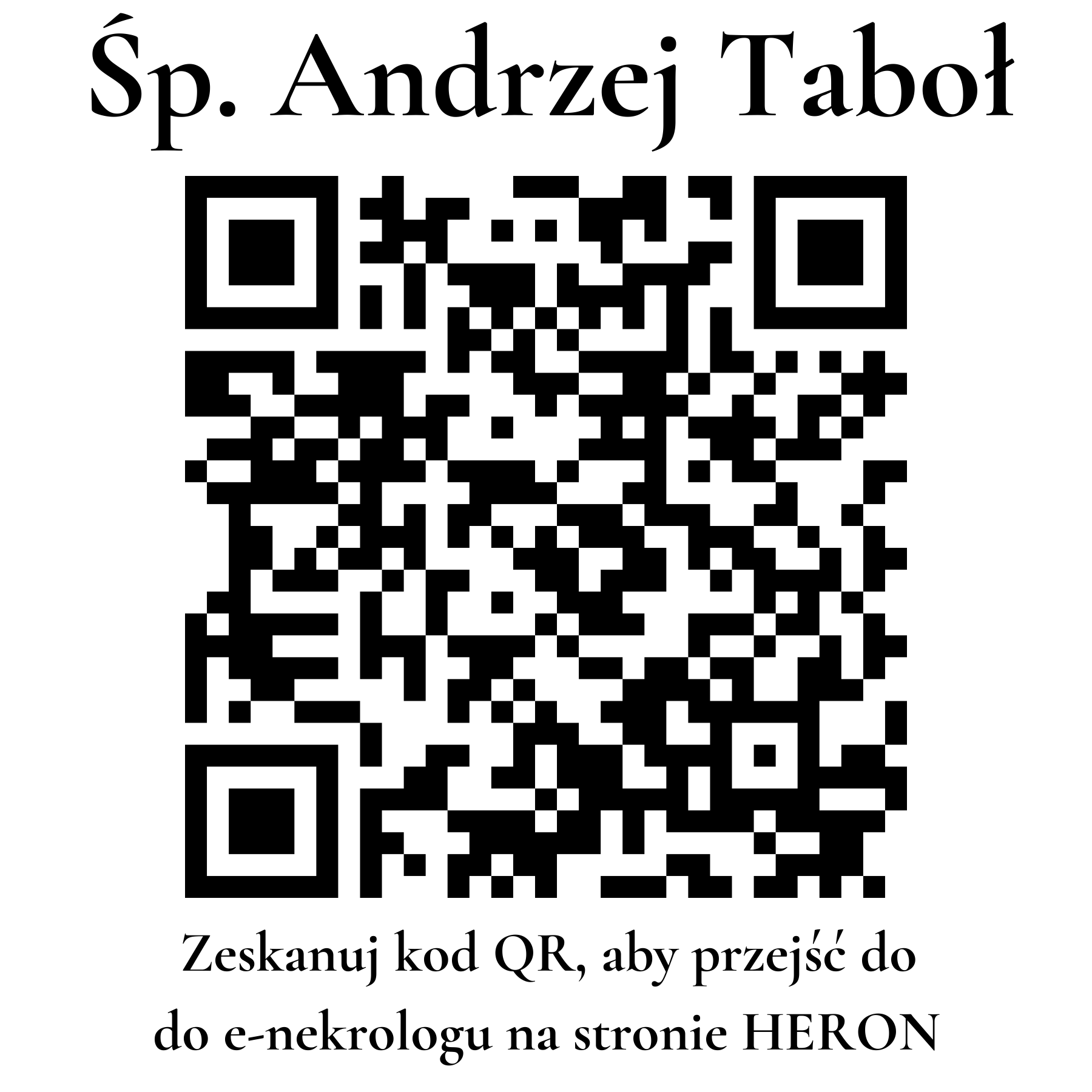 Kod QR do nekrologu Andrzej Taboł