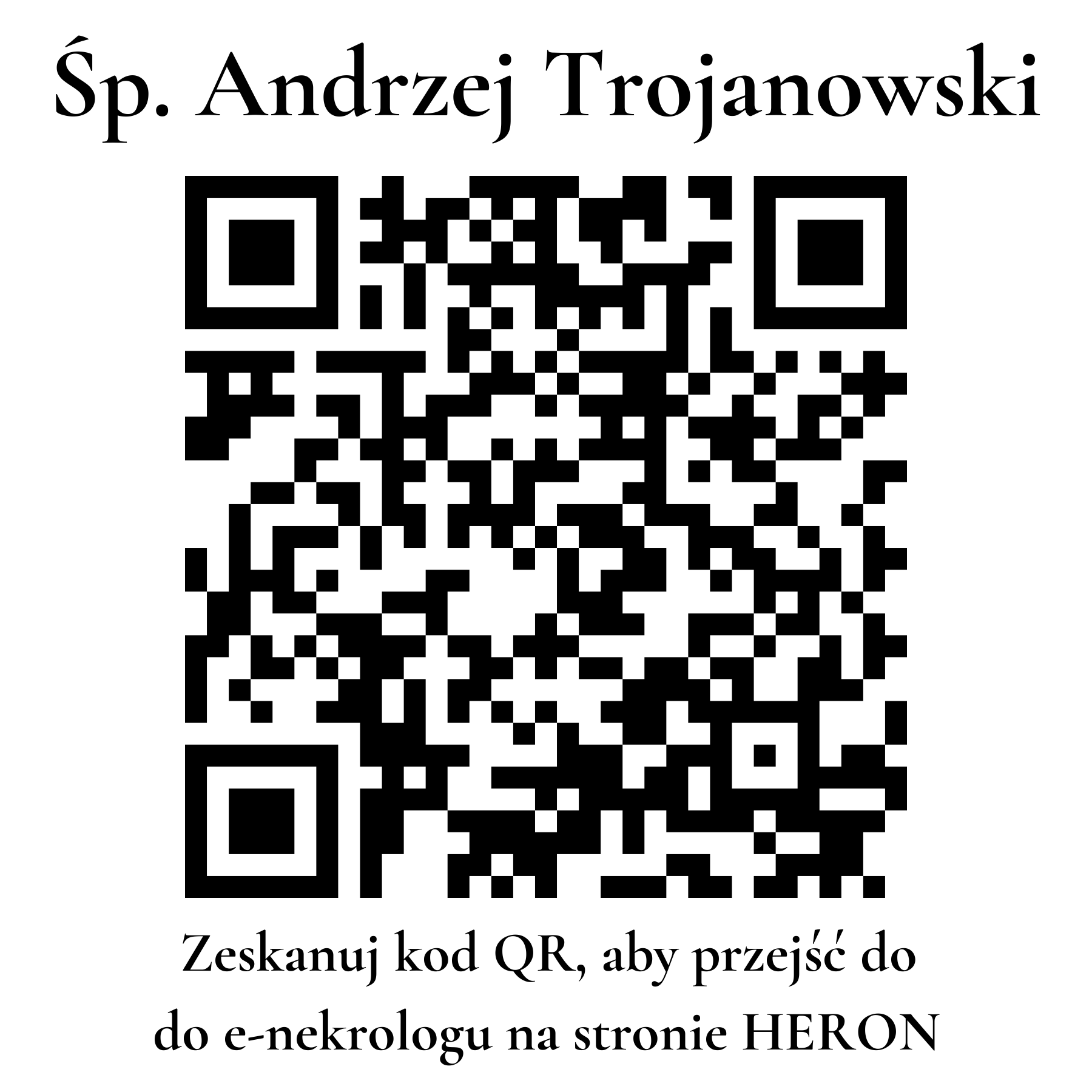 Kod QR do nekrologu Andrzej Trojanowski