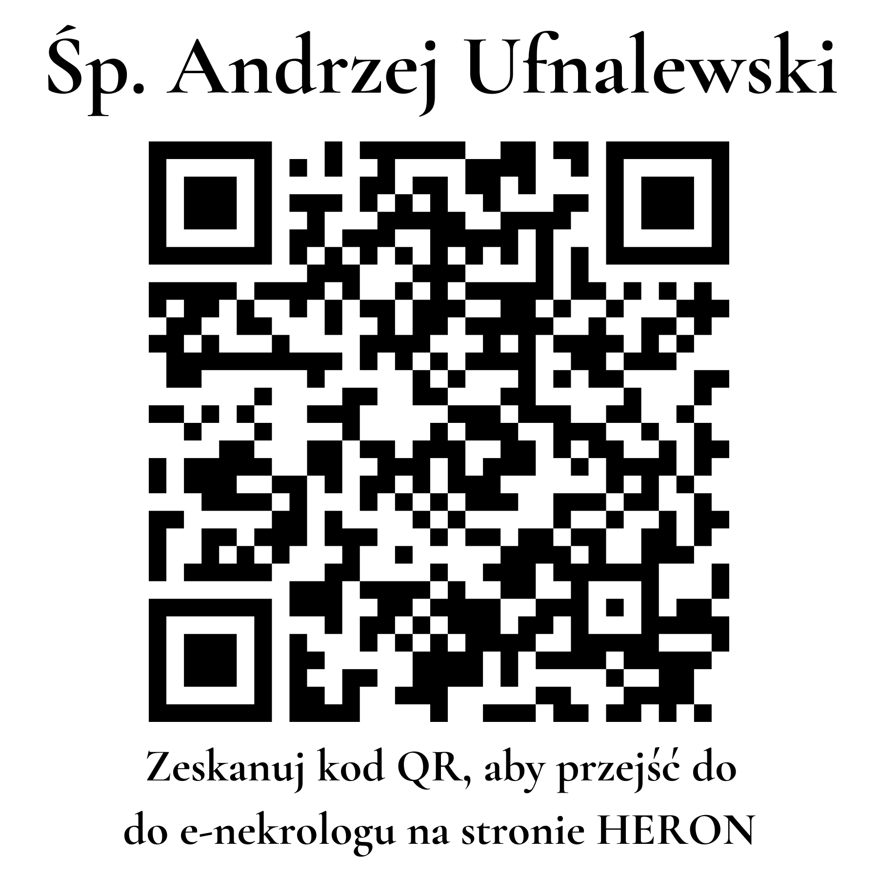 Kod QR do nekrologu Andrzej Ufnalewski