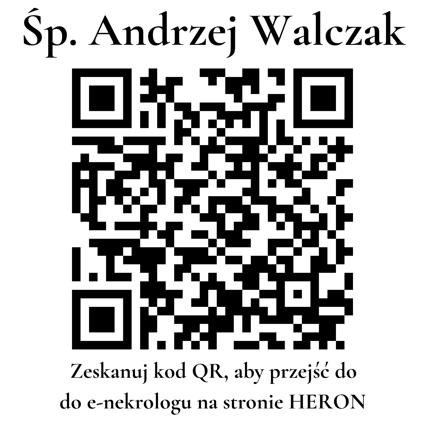 Kod QR do nekrologu Andrzej Walczak