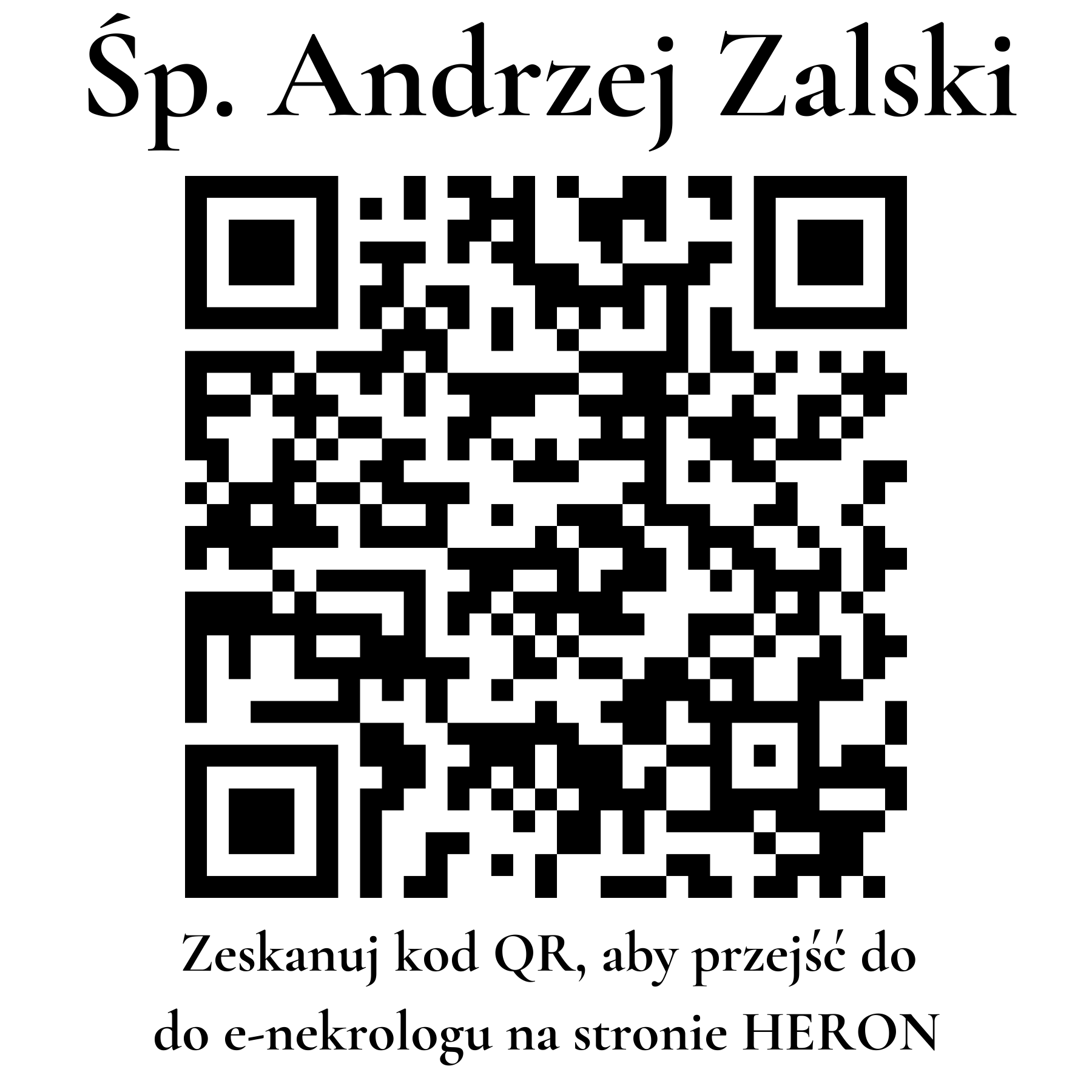 Kod QR do nekrologu Andrzej Zalski
