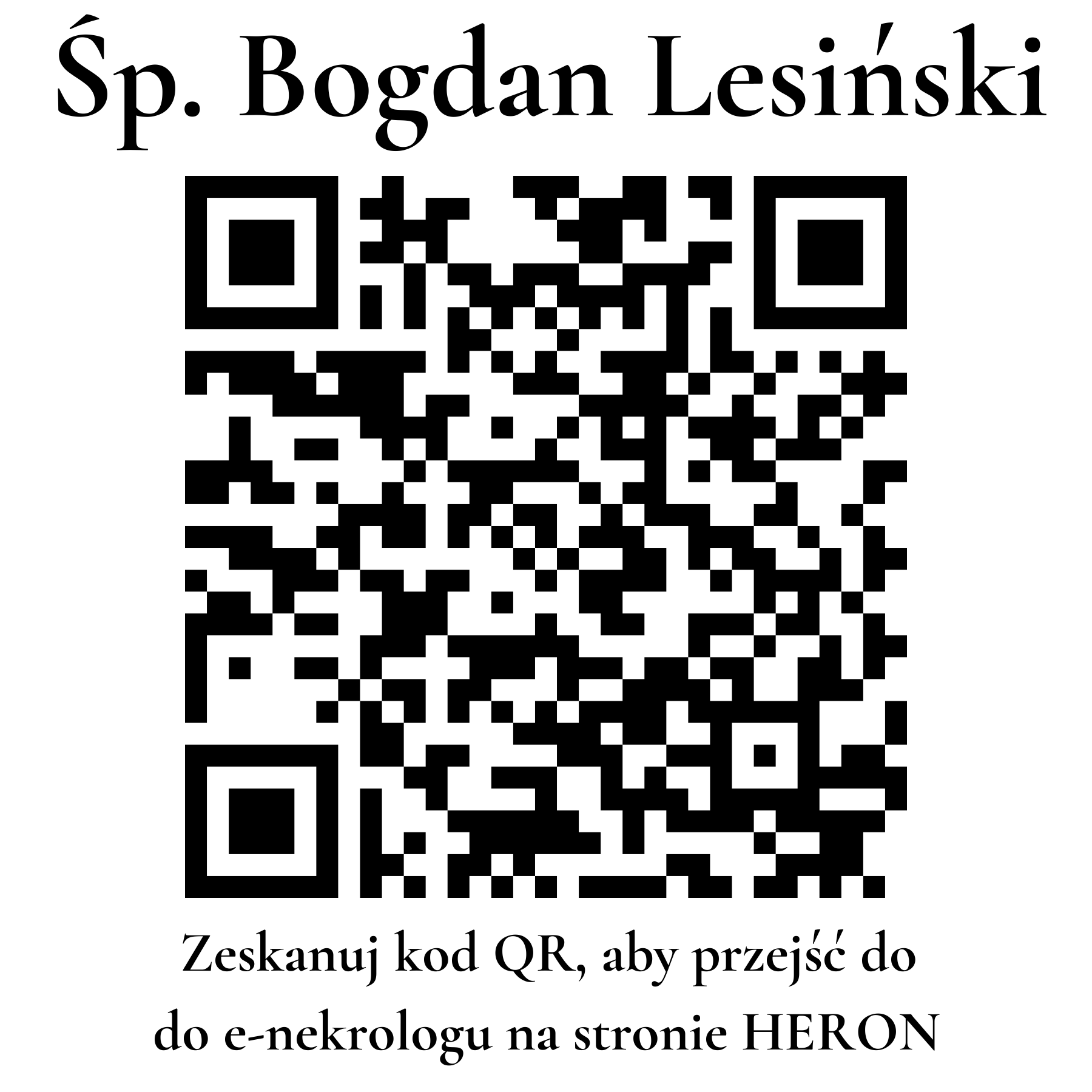 Kod QR do nekrologu Bogdan Lesiński