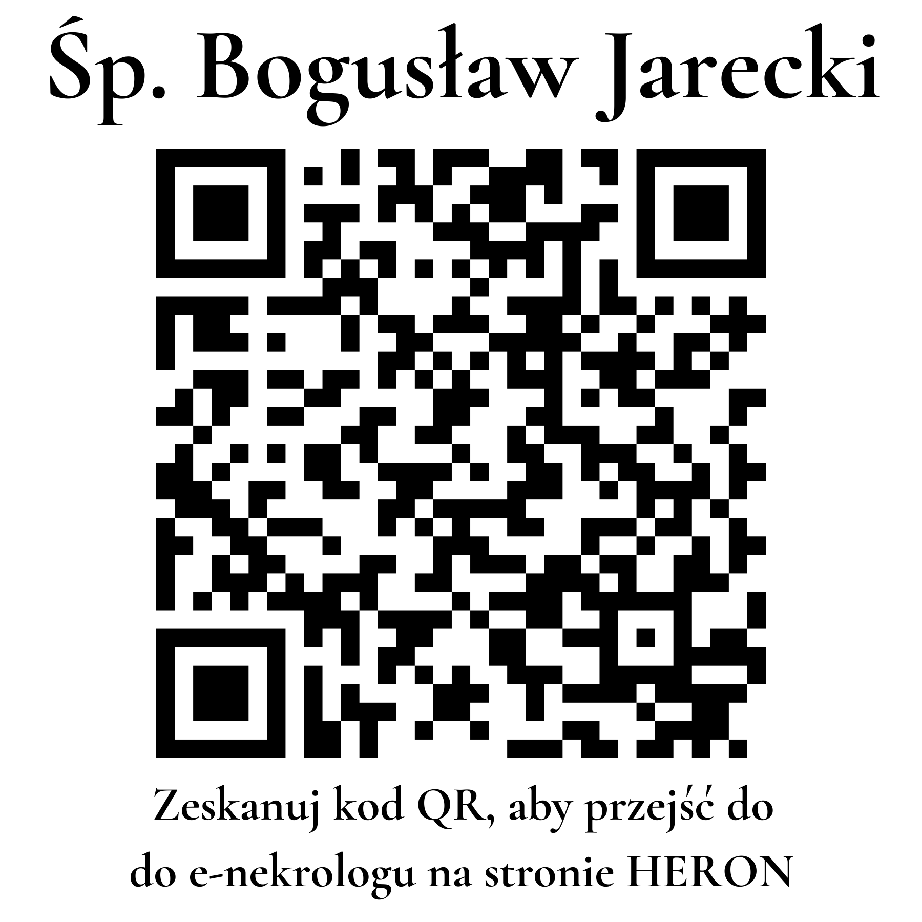 Kod QR do nekrologu Bogusław Jarecki