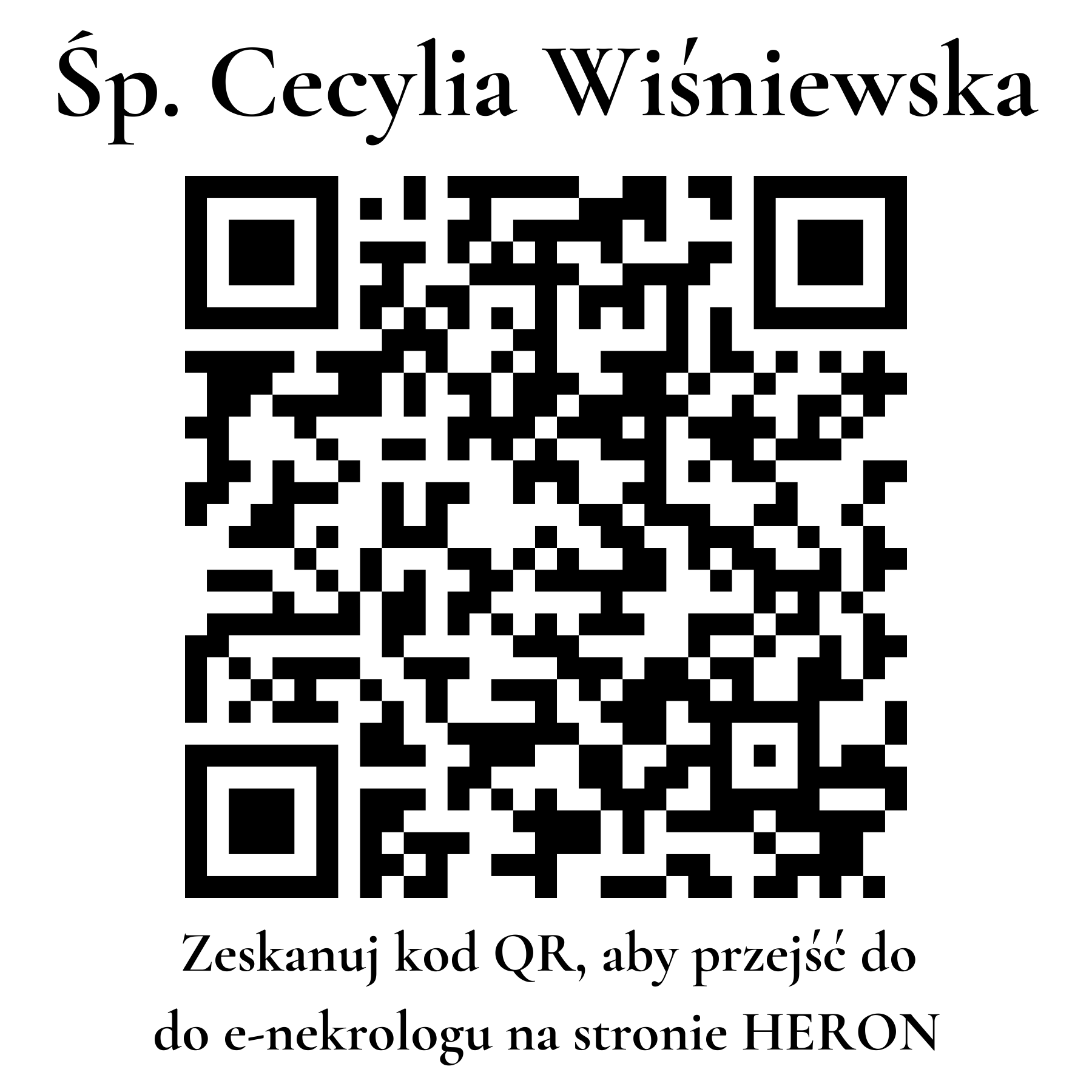 Kod QR do nekrologu Cecylia Wiśniewska