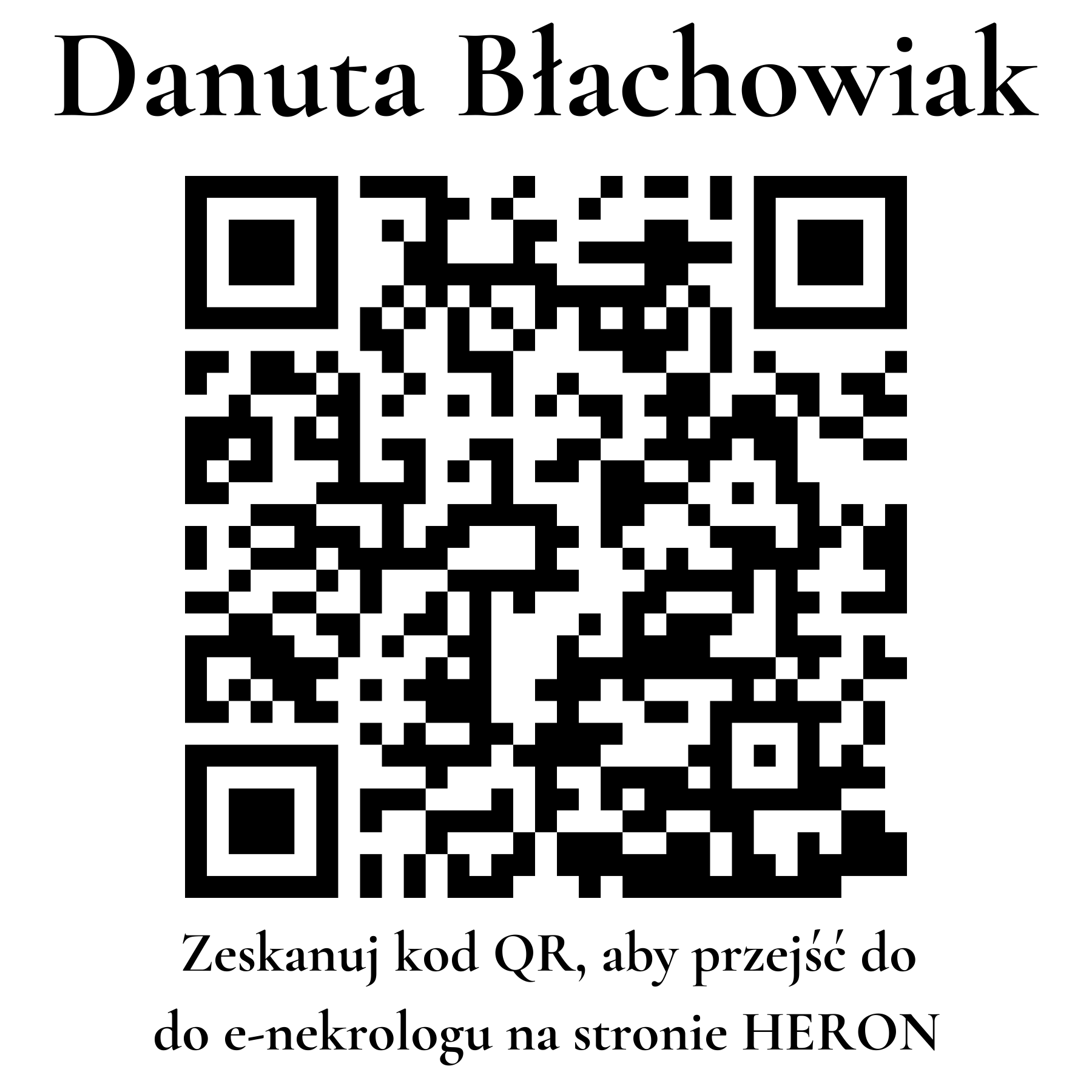 Kod QR do nekrologu Danuta Błachowiak