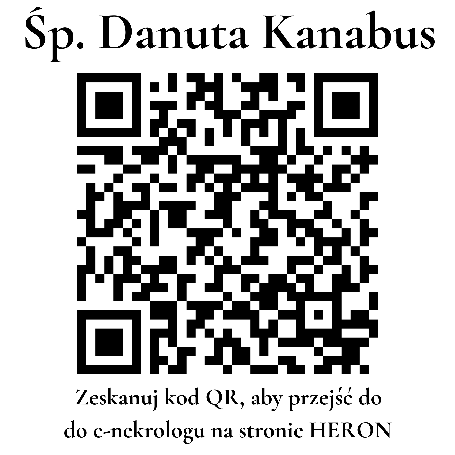 Kod QR do nekrologu Danuta Kanabus