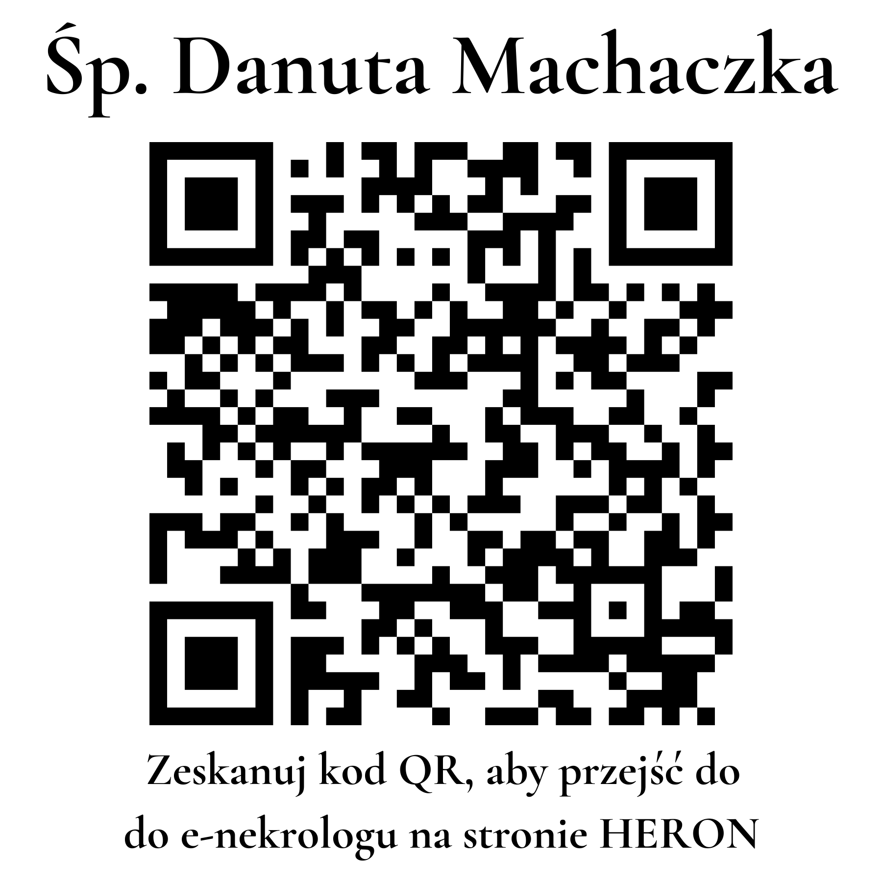 Kod QR do nekrologu Danuta Machaczka