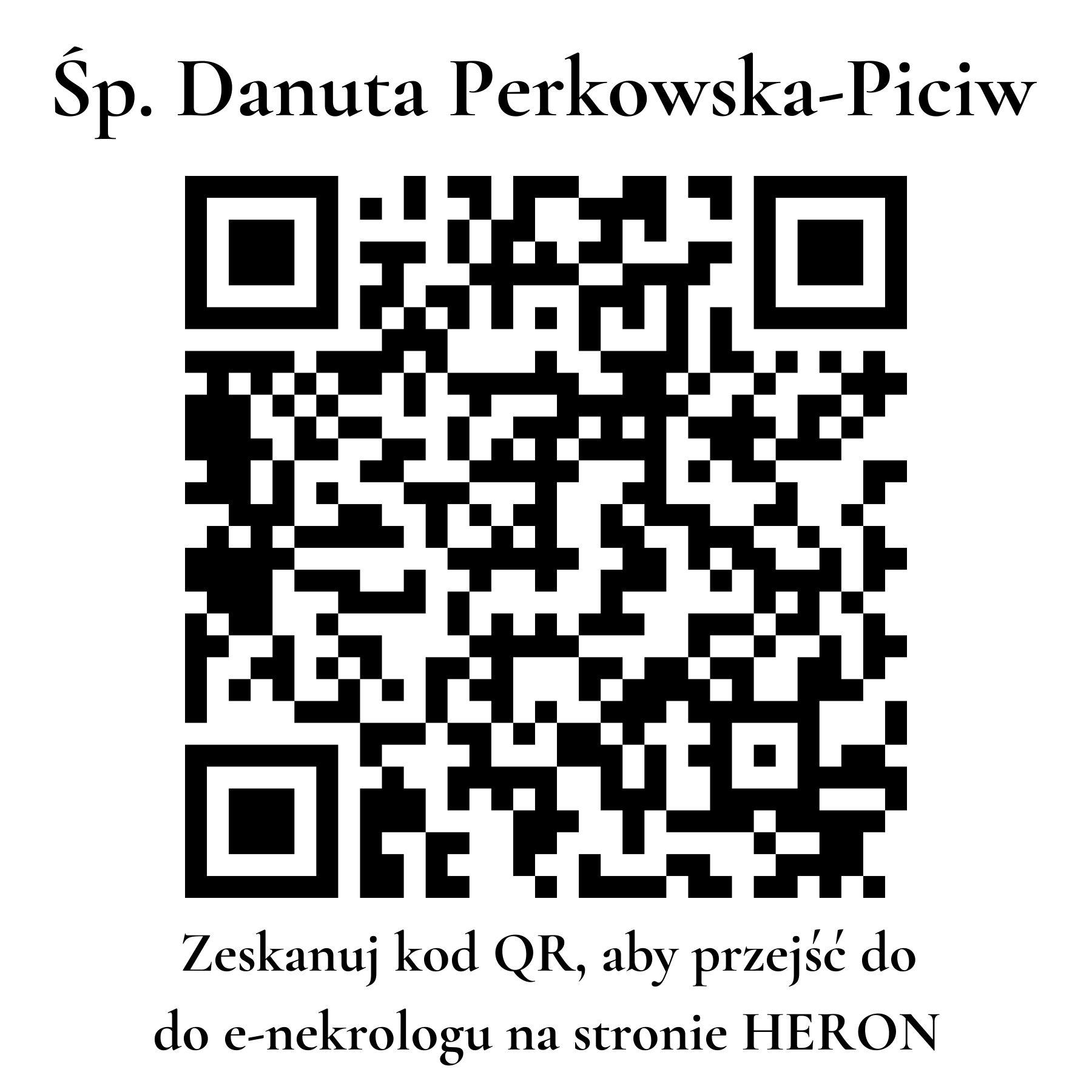 Kod QR do nekrologu Danuta Perkowska-Piciw