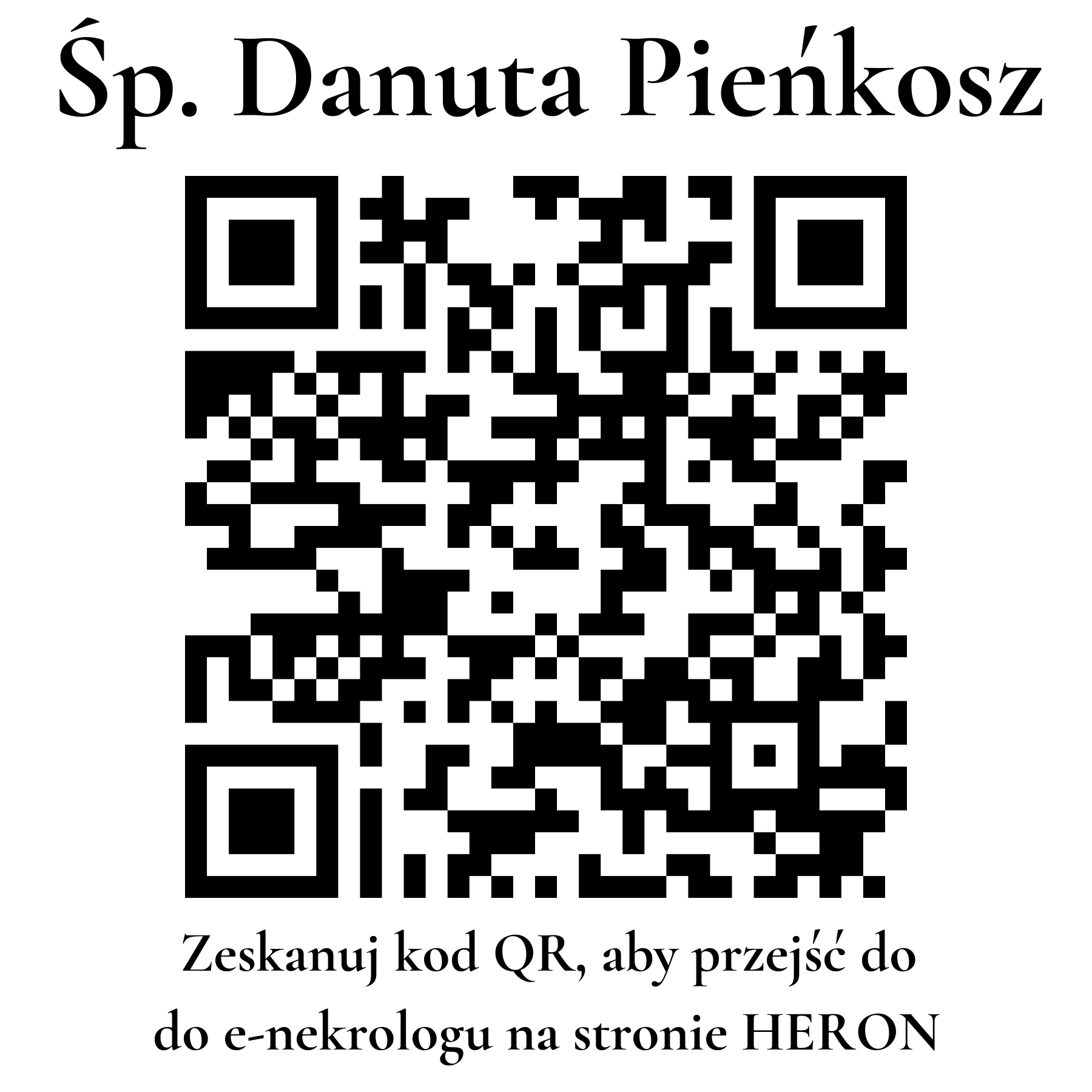 Kod QR do nekrologu Danuta Pieńkosz
