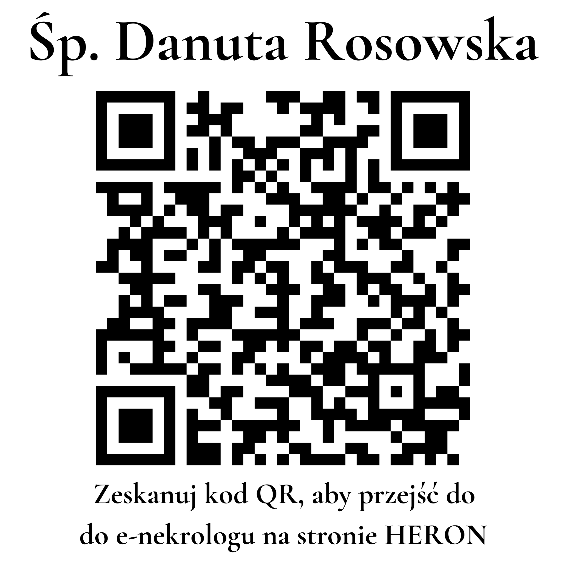 Kod QR do nekrologu Danuta Rosowska