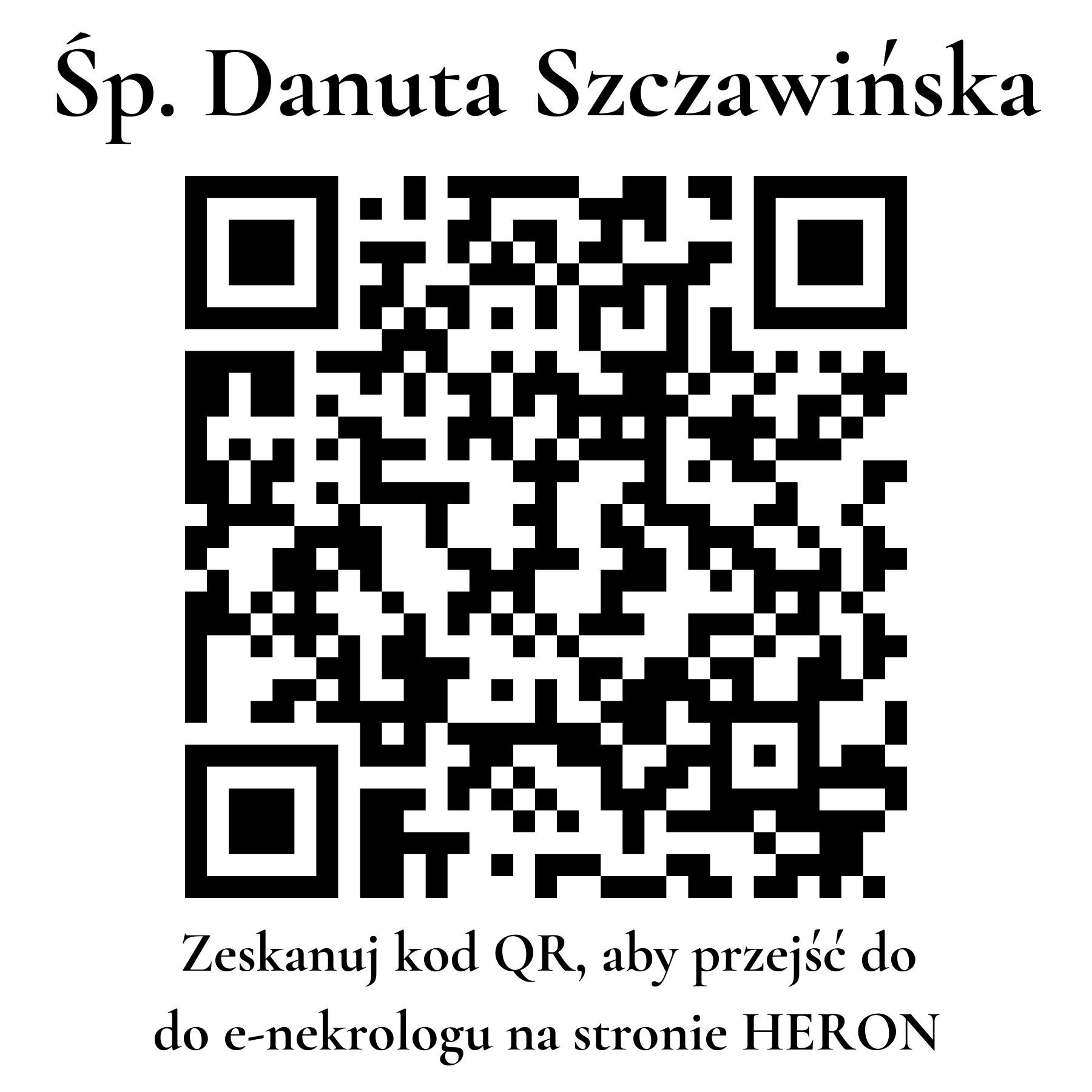 Kod QR do nekrologu Danuta Szczawińska