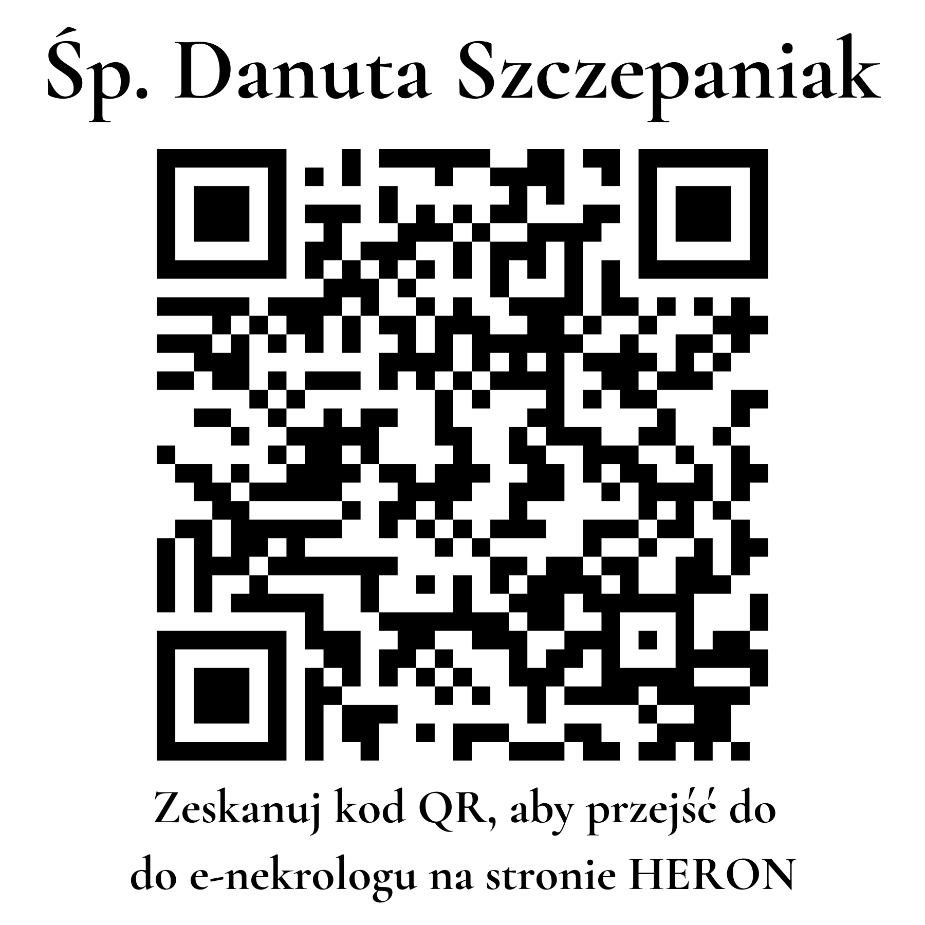 Kod QR do nekrologu Danuta Szczepaniak
