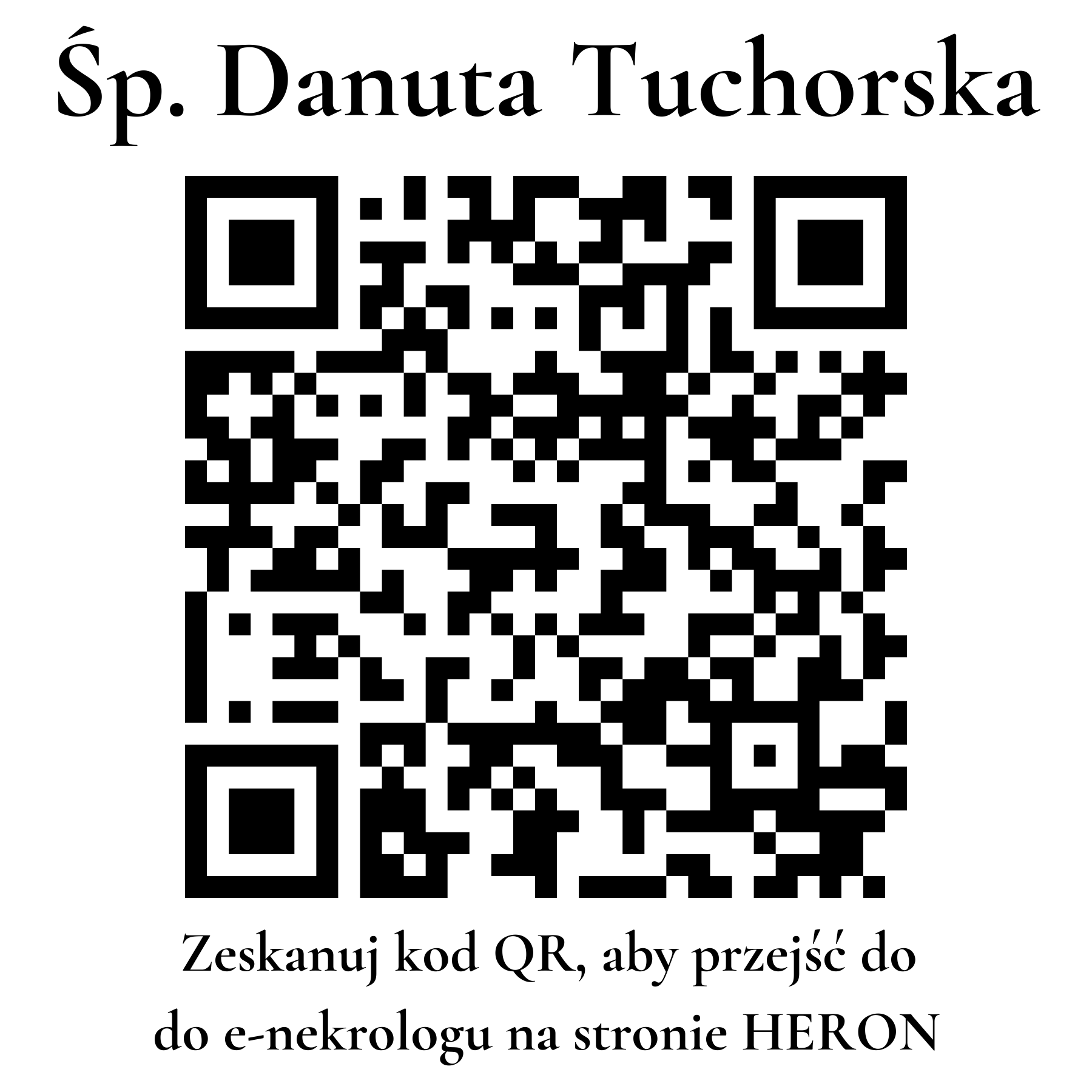 Kod QR do nekrologu Danuta Tuchorska Kod QR do nekrologu Danuta Tuchorska
