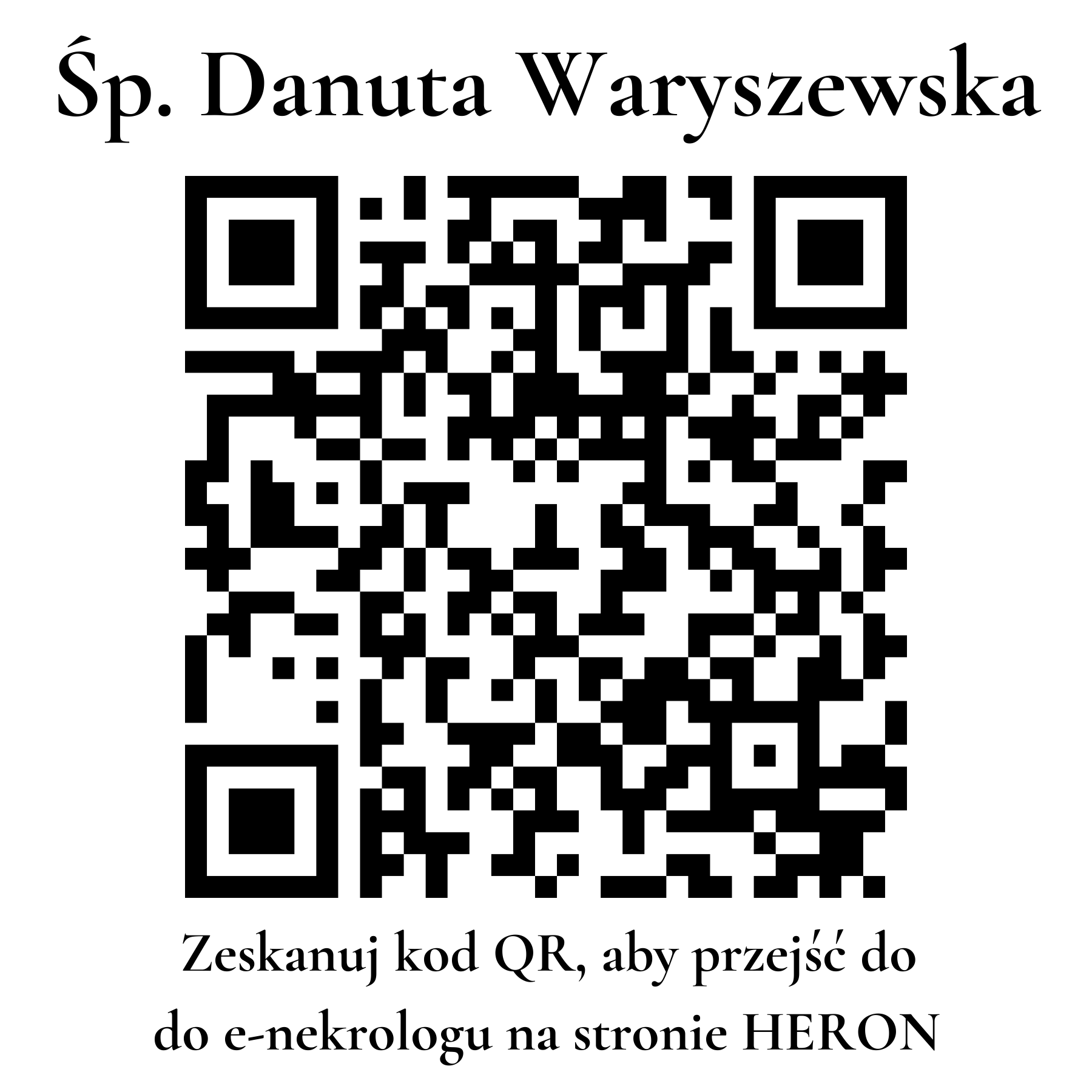 Kod QR do nekrologu Danuta Waryszewska