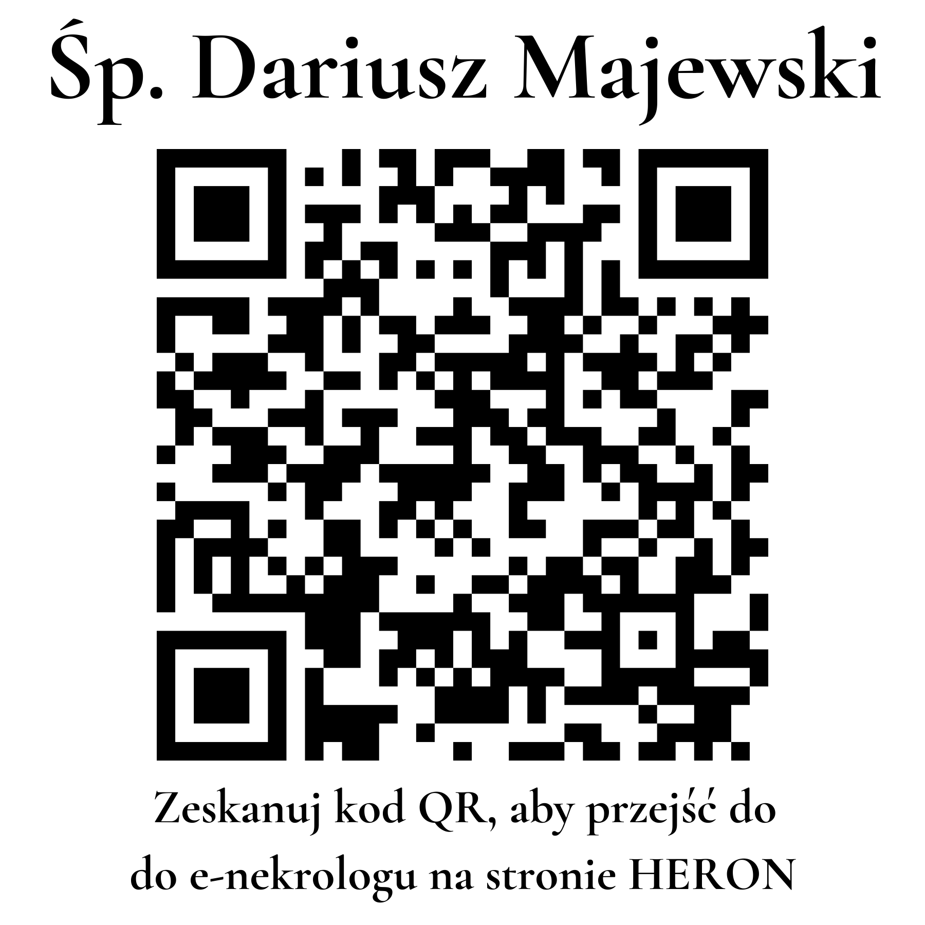 Kod QR do nekrologu Dariusz Majewski