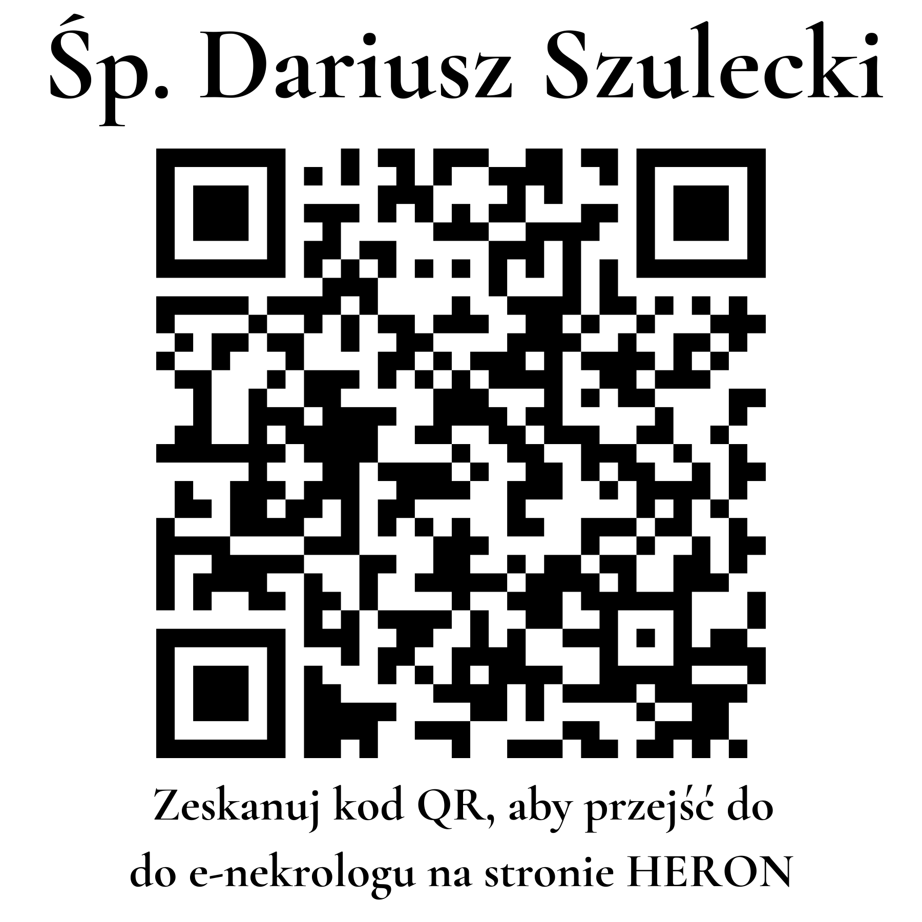 Kod QR do nekrologu Dariusz Szulecki