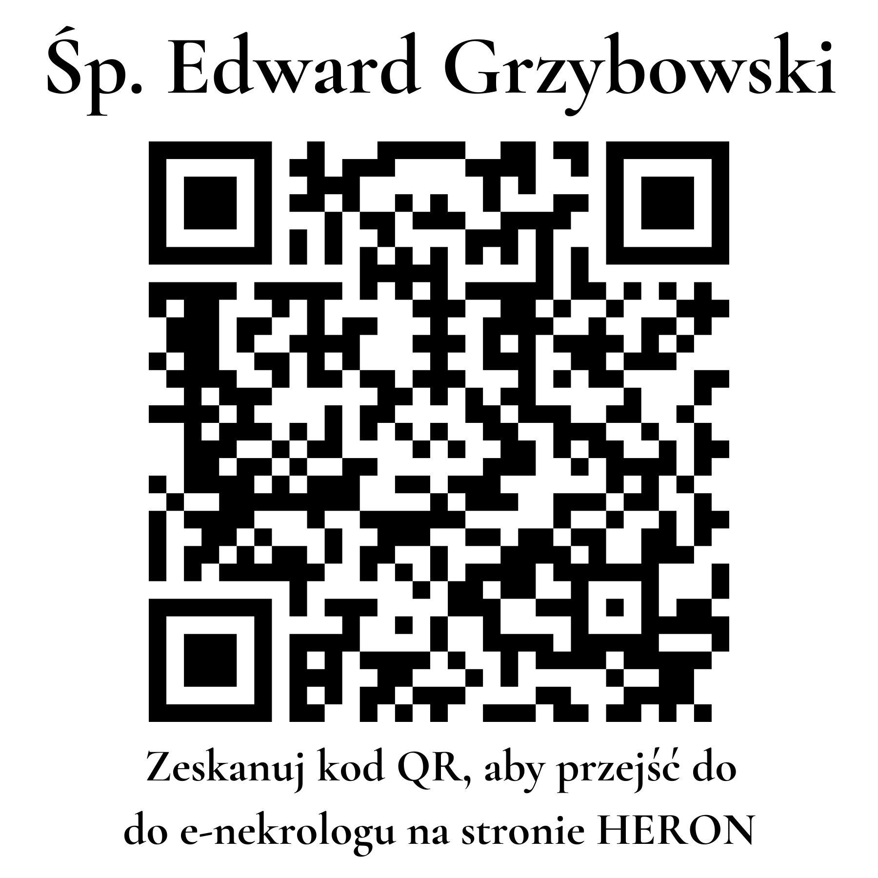 Kod QR do nekrologu Edward Grzybowski