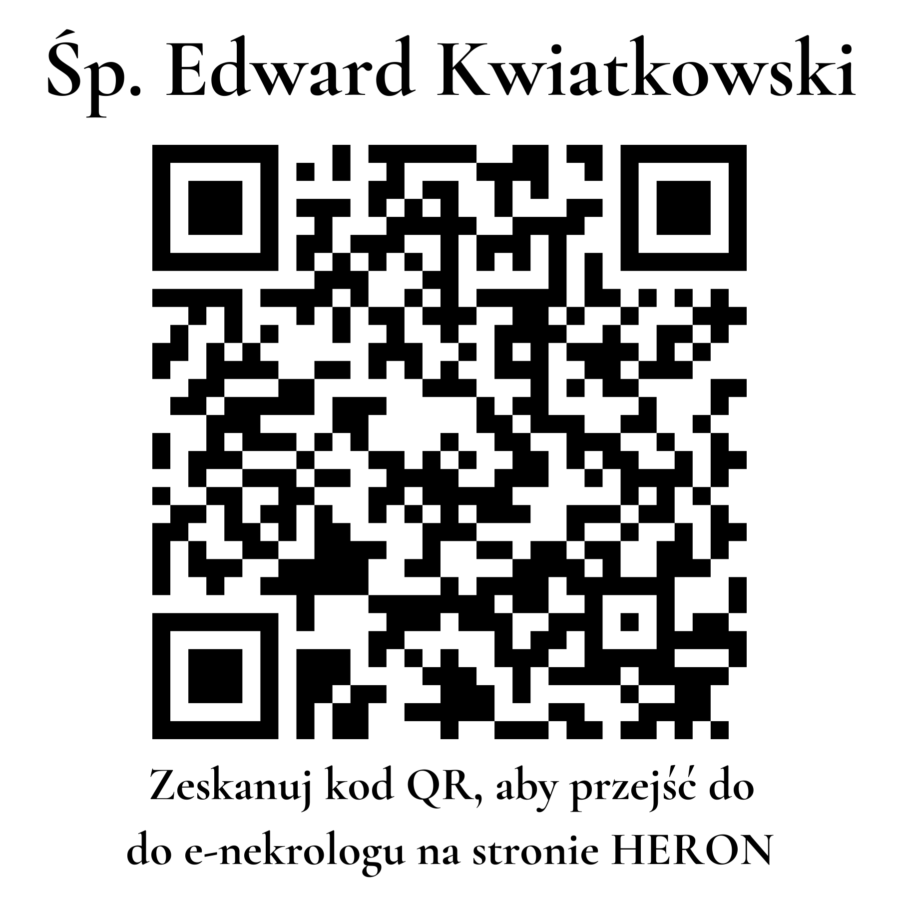Kod QR do nekrologu Edward Kwiatkowski