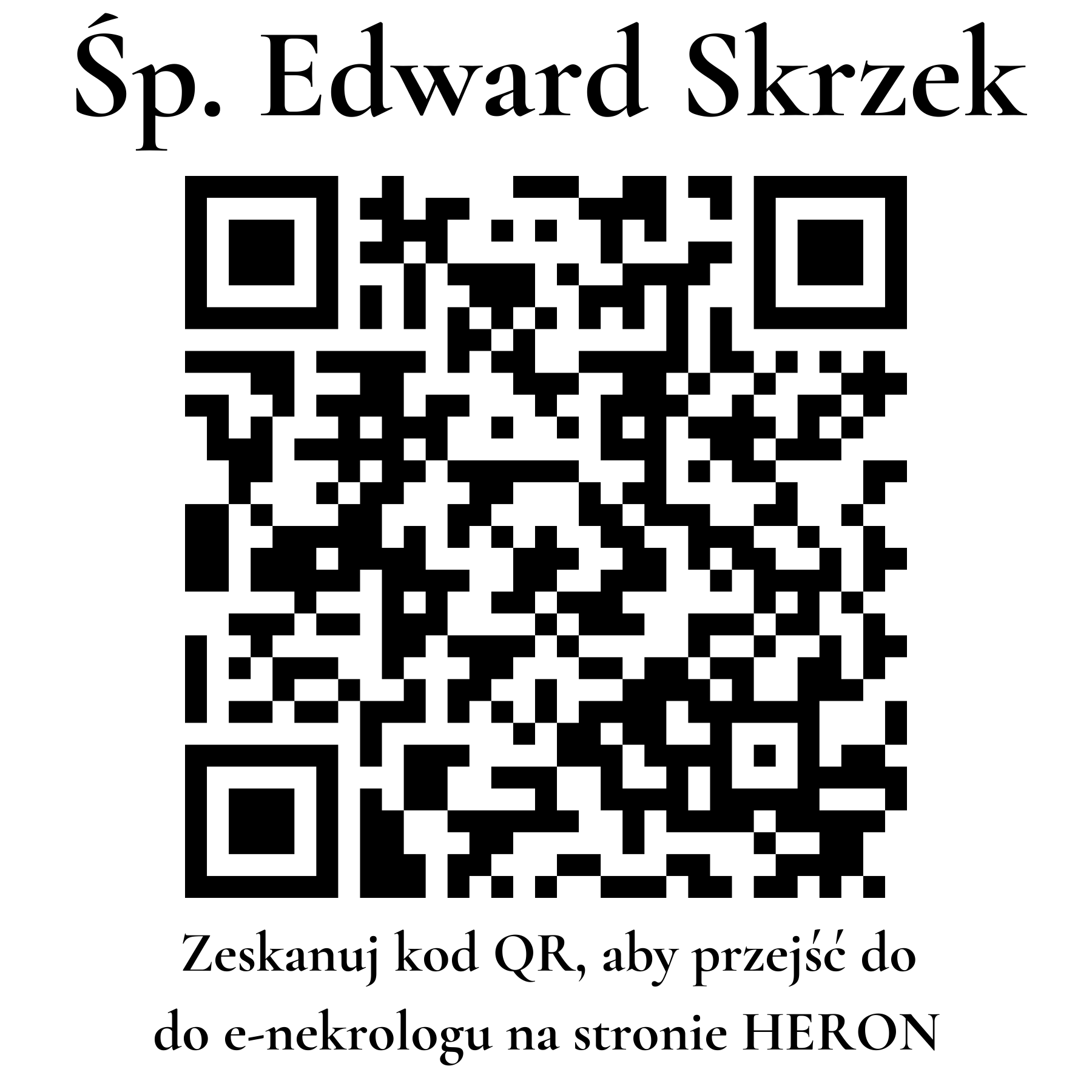 Kod QR do nekrologu Edward Skrzek
