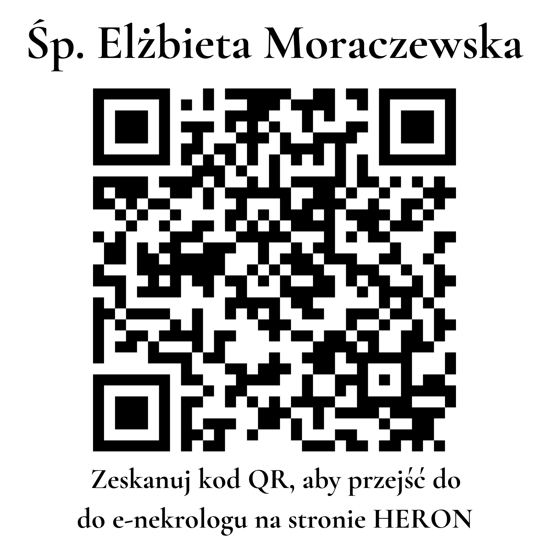 Kod QR do nekrologu Elżbieta Moraczewska