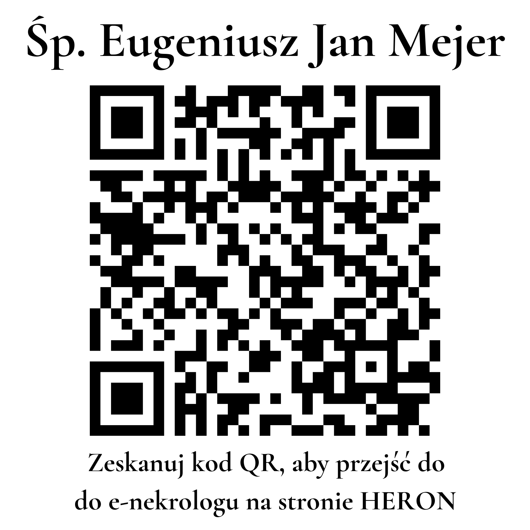 Kod QR do nekrologu Eugeniusz Jan Mejer