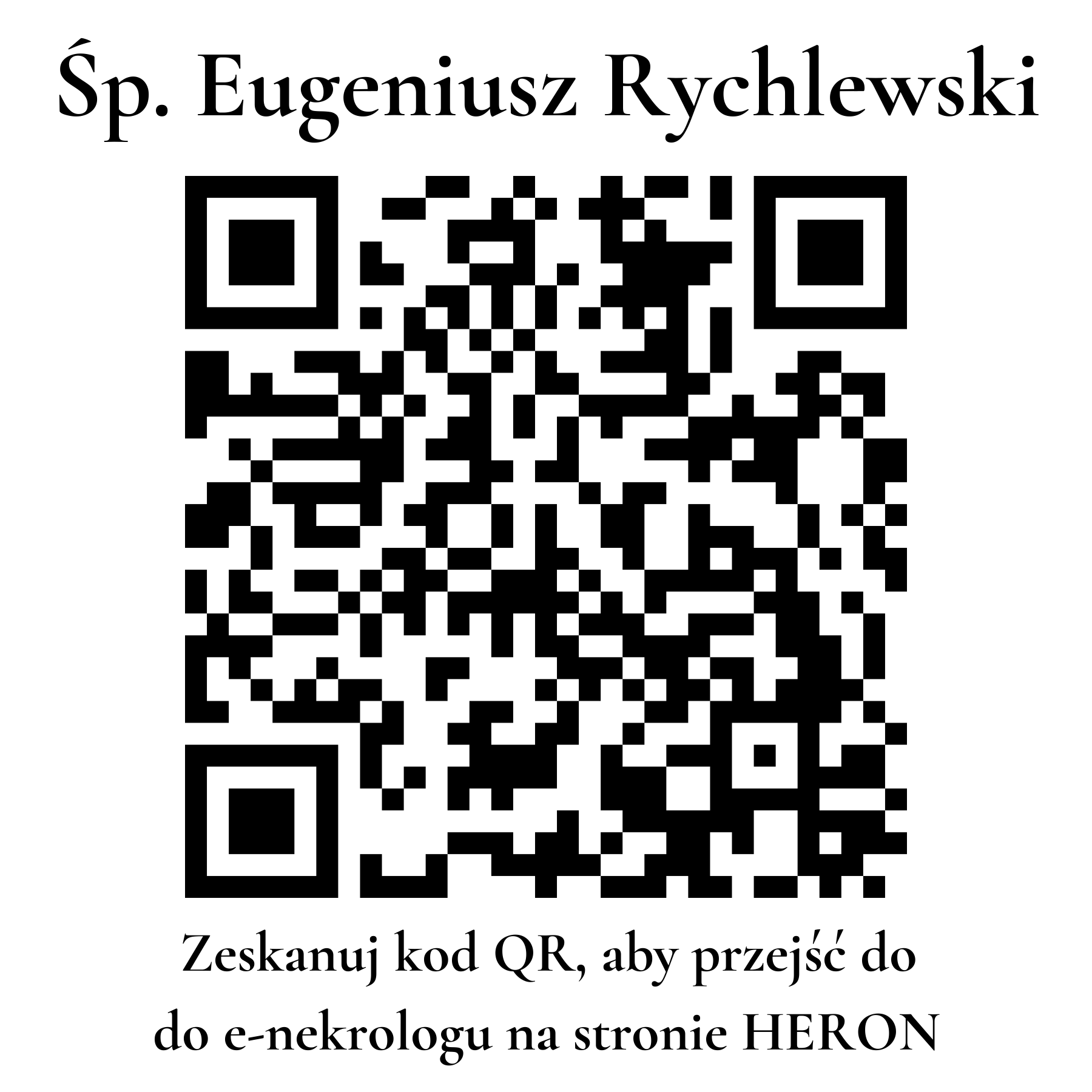 Kod QR do nekrologu Eugeniusz Rychlewski