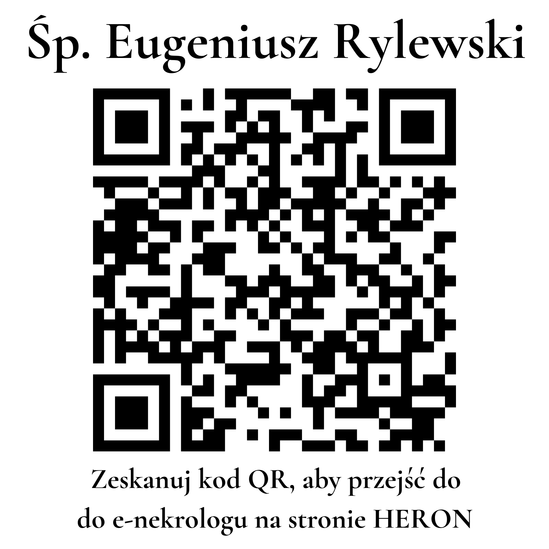 Kod QR do nekrologu Eugeniusz Rylewski