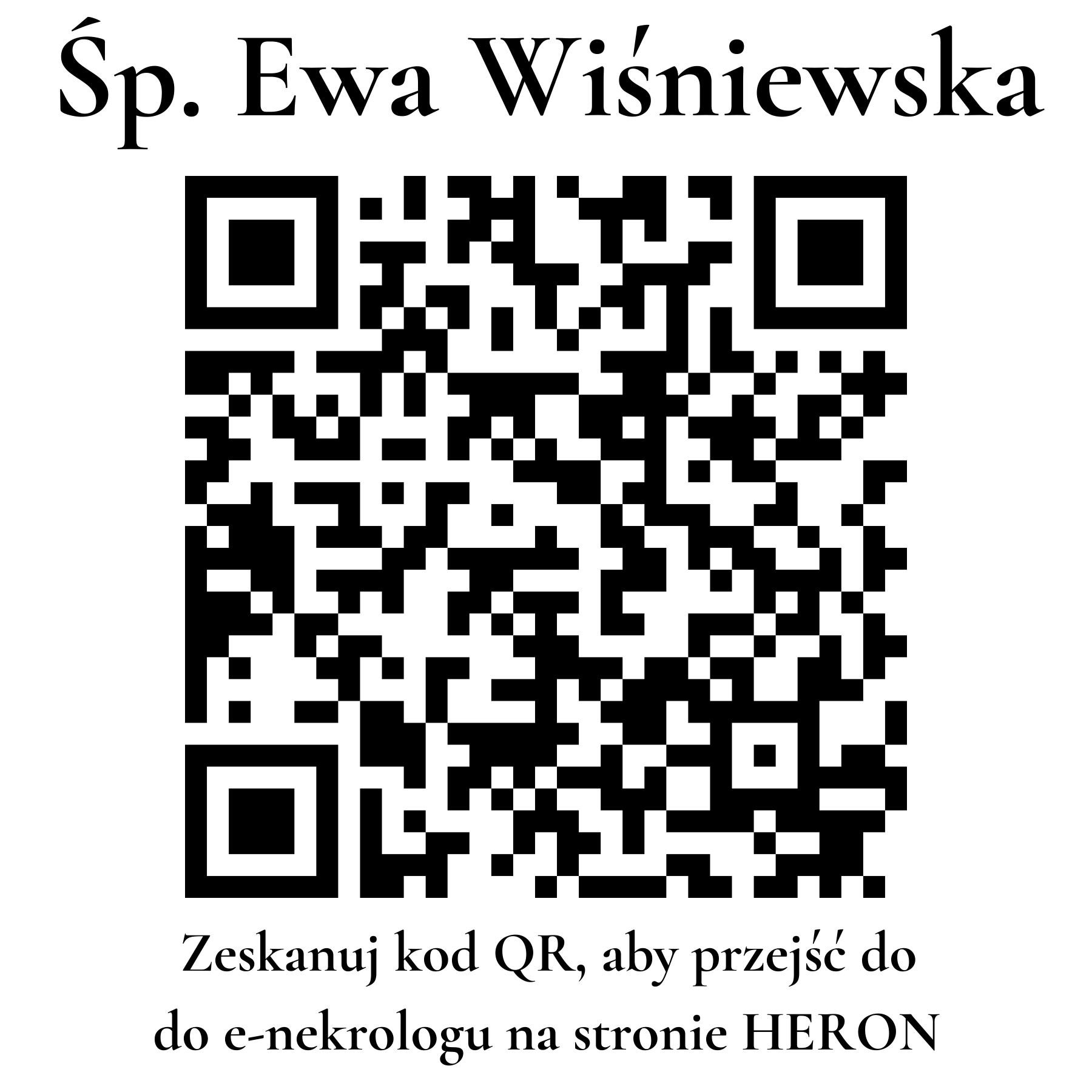 Kod QR do nekrologu Ewa Wiśniewska
