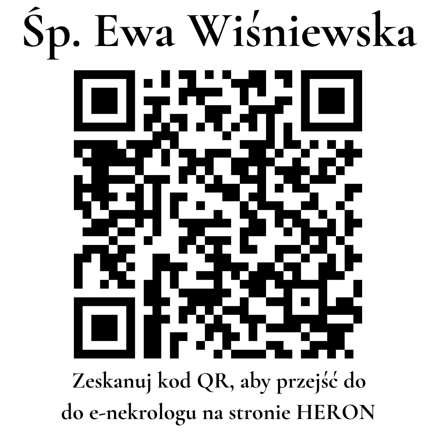 Kod QR do nekrologu Ewa Wiśniewska