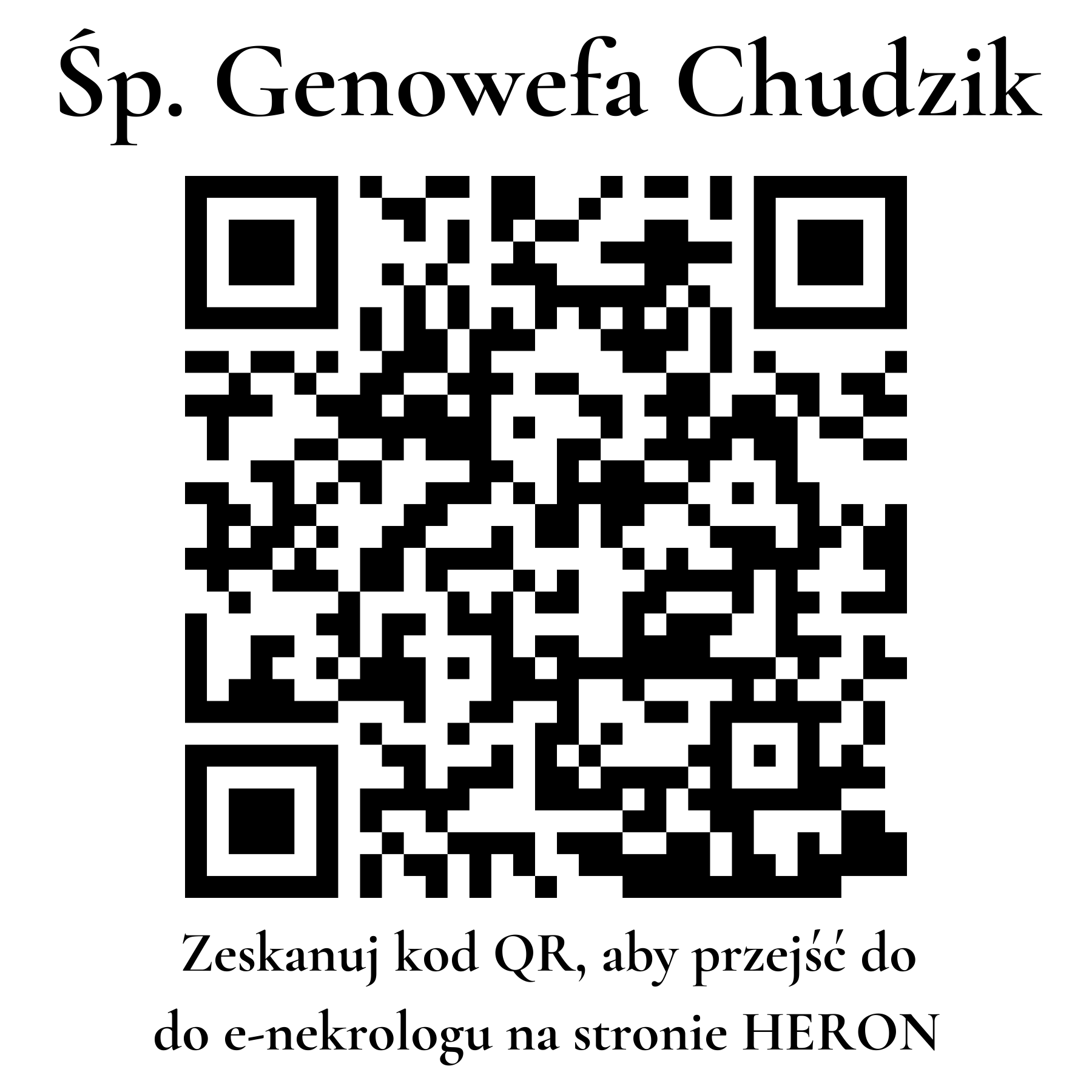 Kod QR do nekrologu Genowefa Chudzik