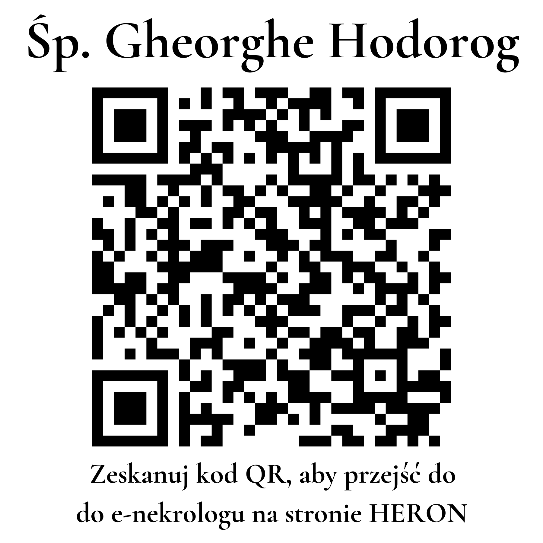 Kod QR do nekrologu Gheorghe Hodorog