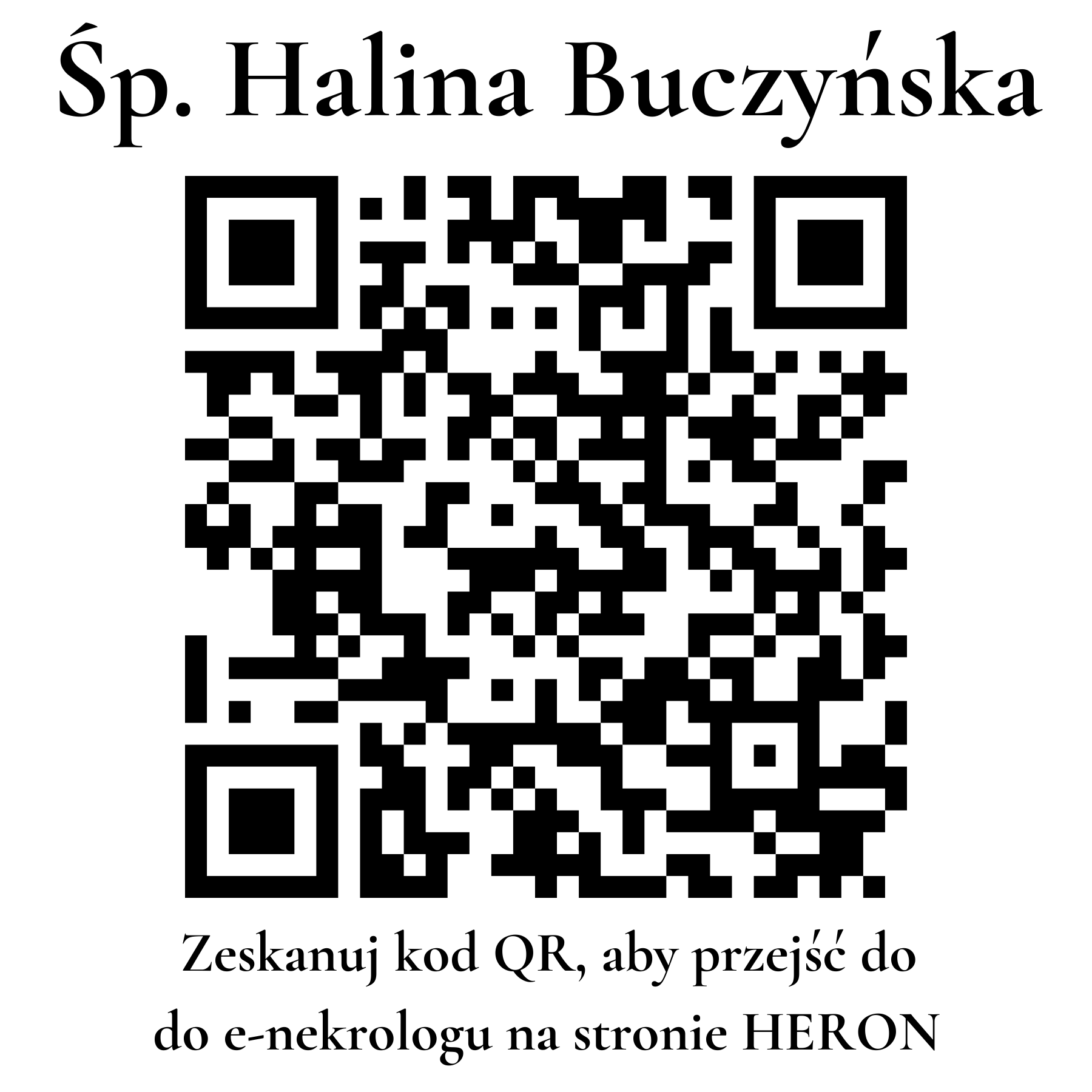 Kod QR do nekrologu Halina Buczyńska